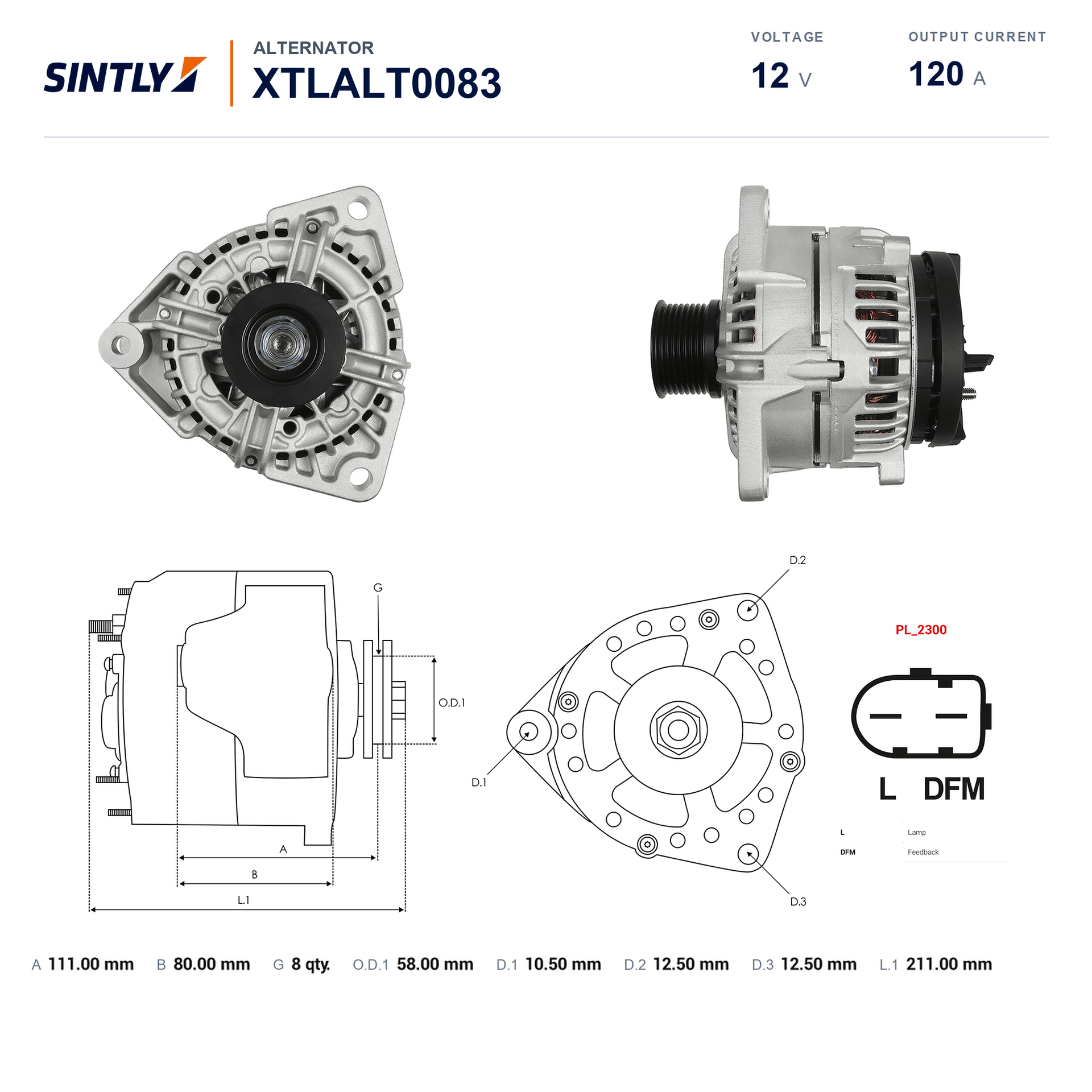 Alternator XTLALT0083