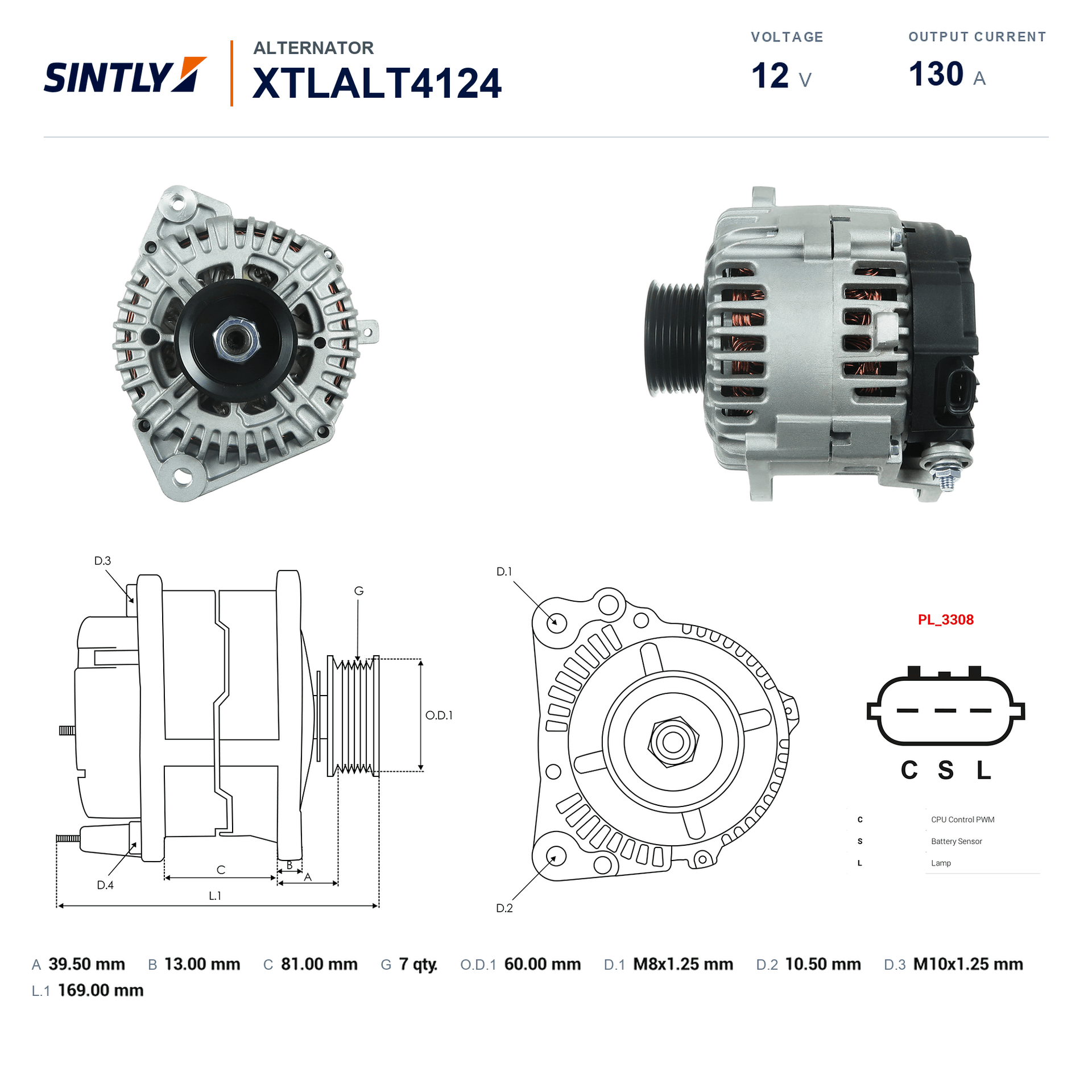 Alternator XTLALT4124