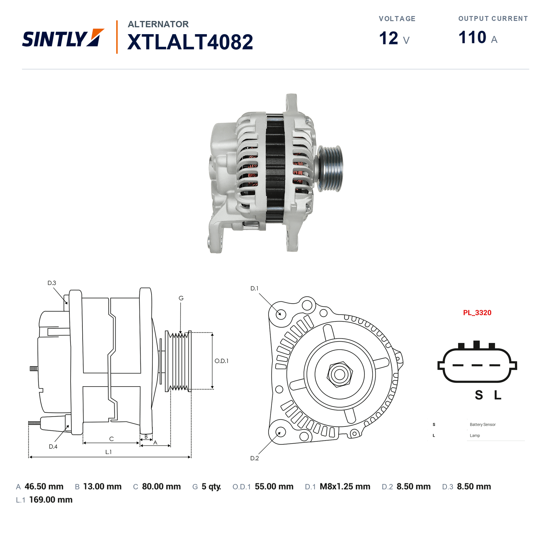 Alternator XTLALT4082