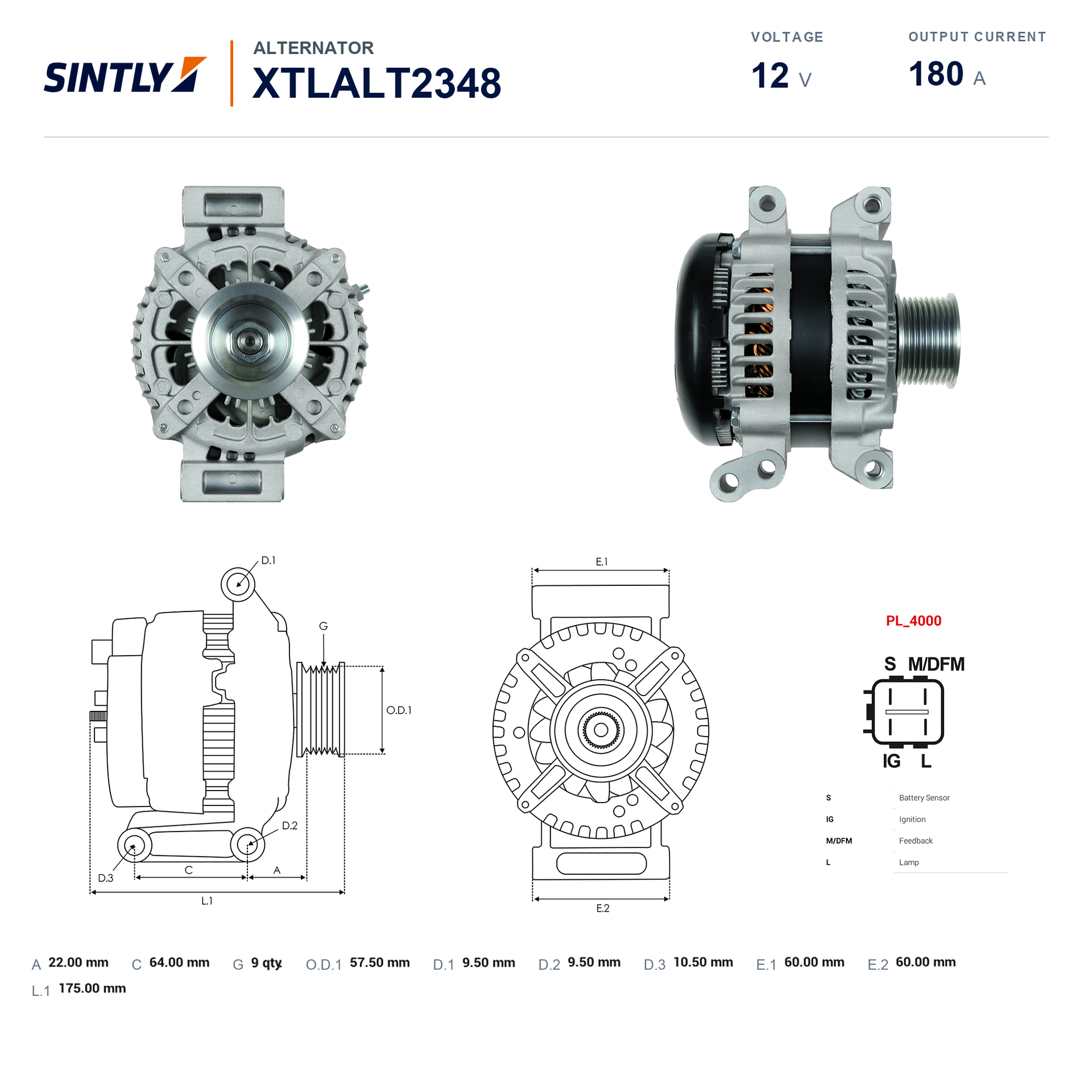 Alternator XTLALT2348