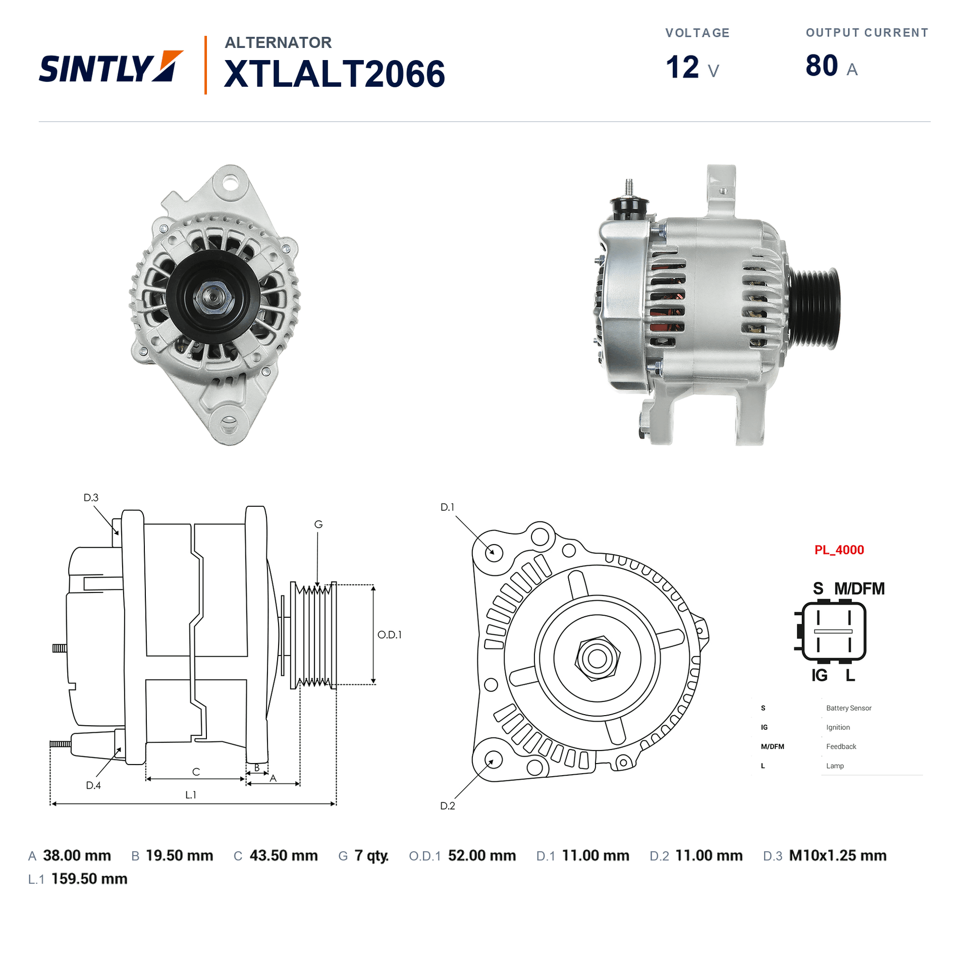 Alternator XTLALT2066