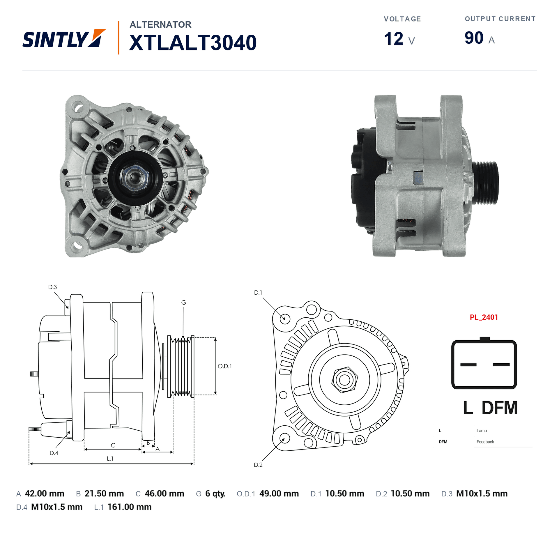 Alternator XTLALT3040