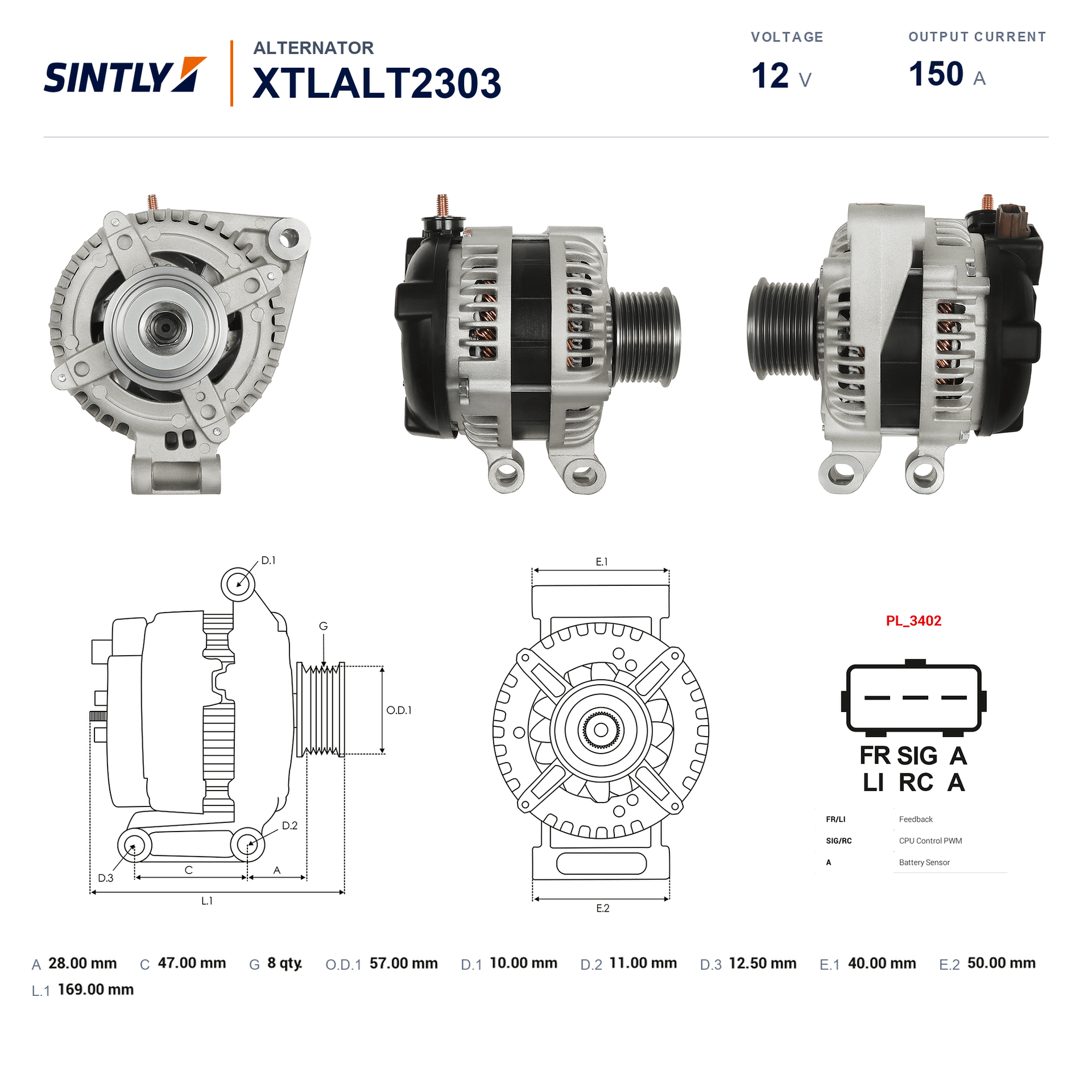 Alternator XTLALT2303