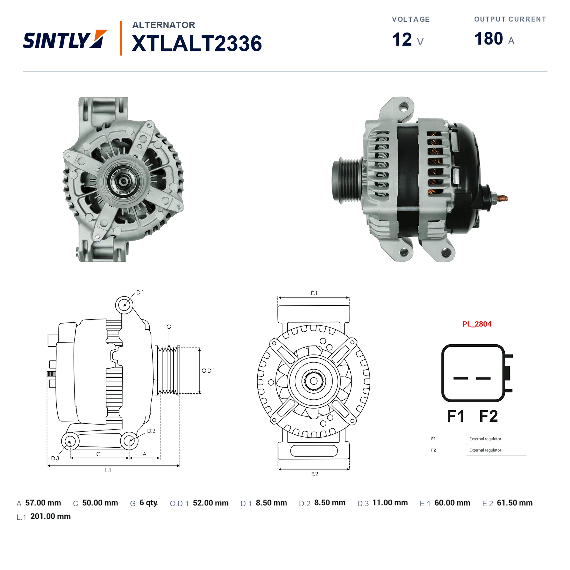 Alternator XTLALT2336