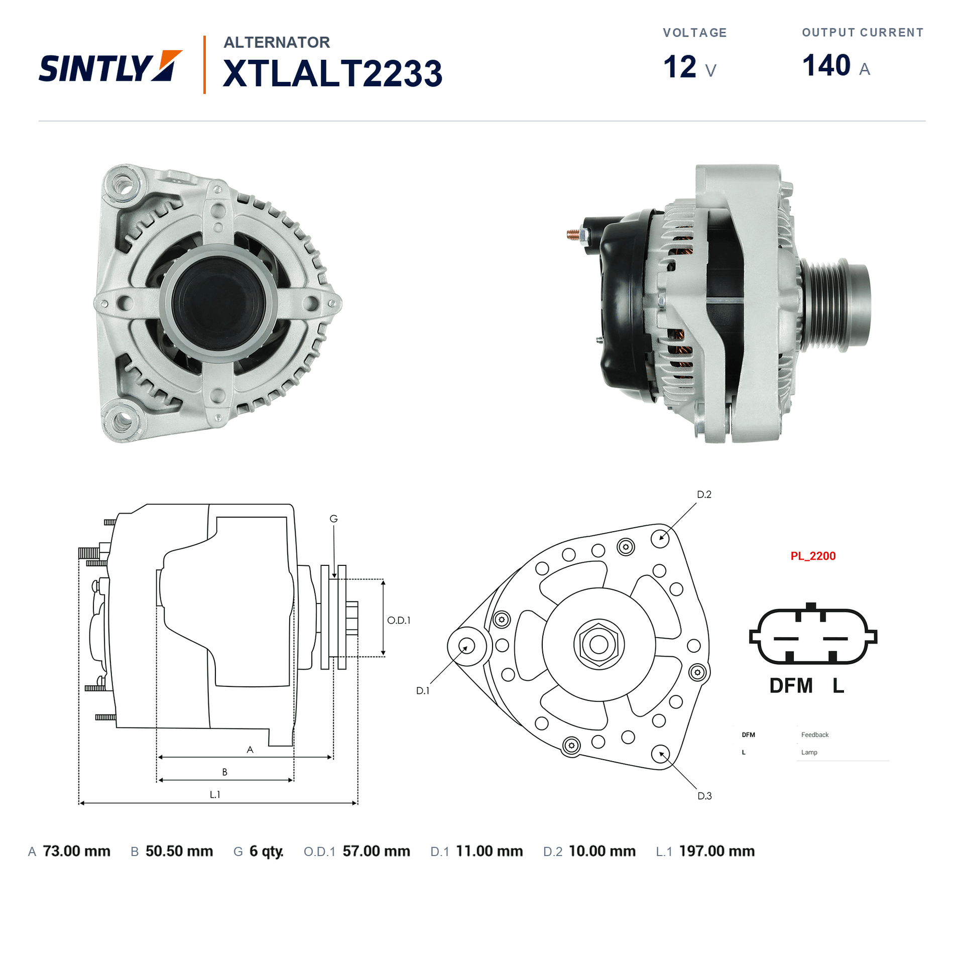 Alternator XTLALT2233