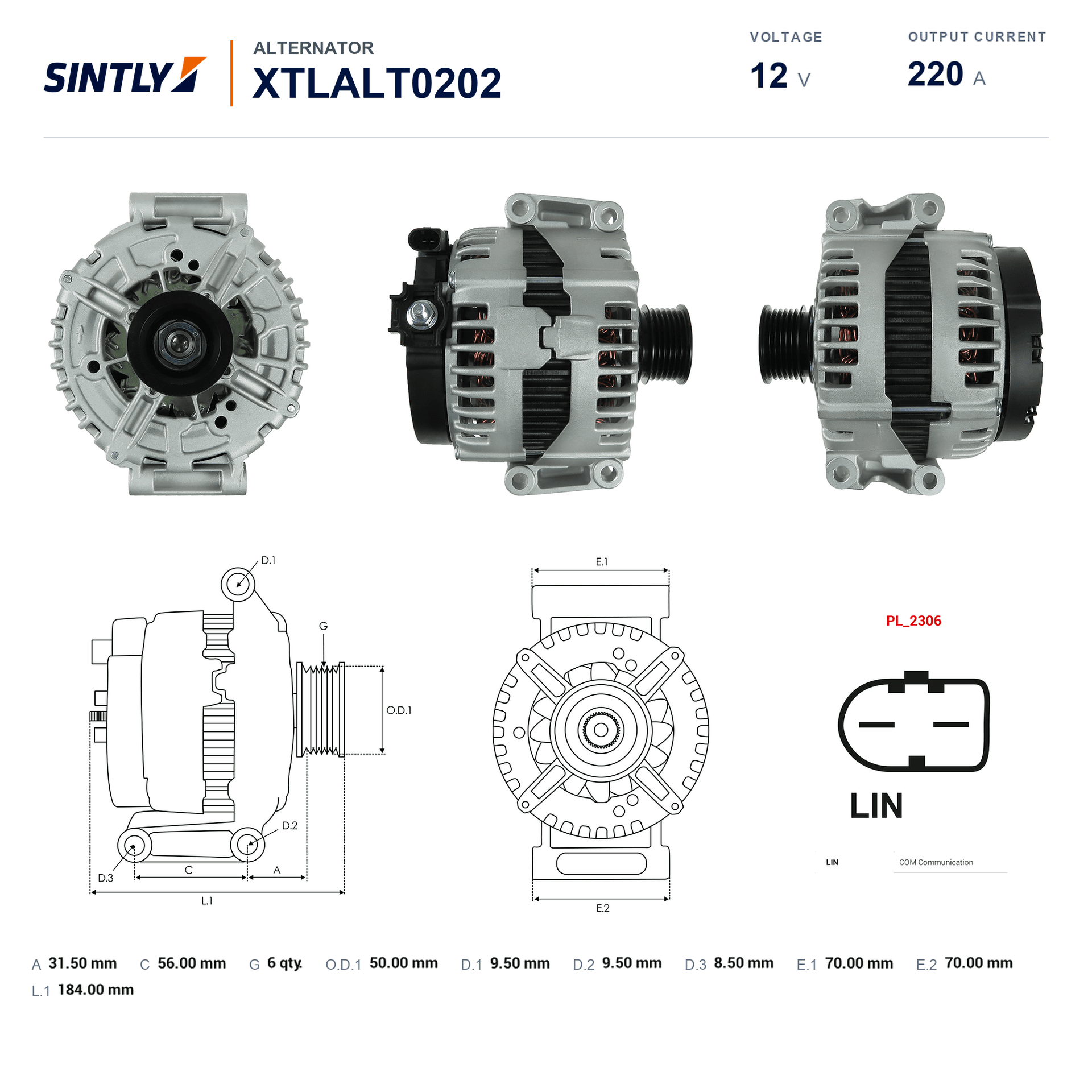 Alternator XTLALT0202