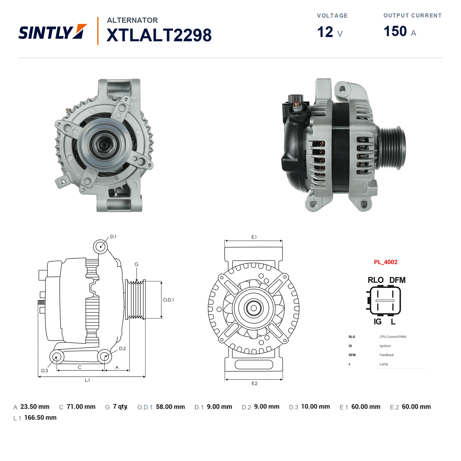 Alternator XTLALT2298