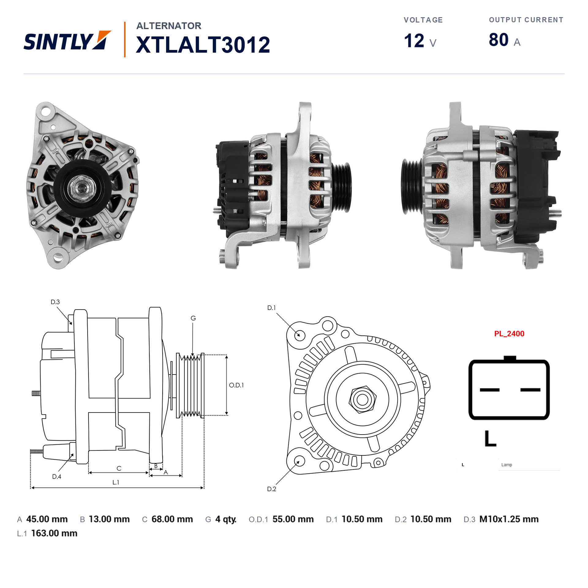 Alternator XTLALT3012