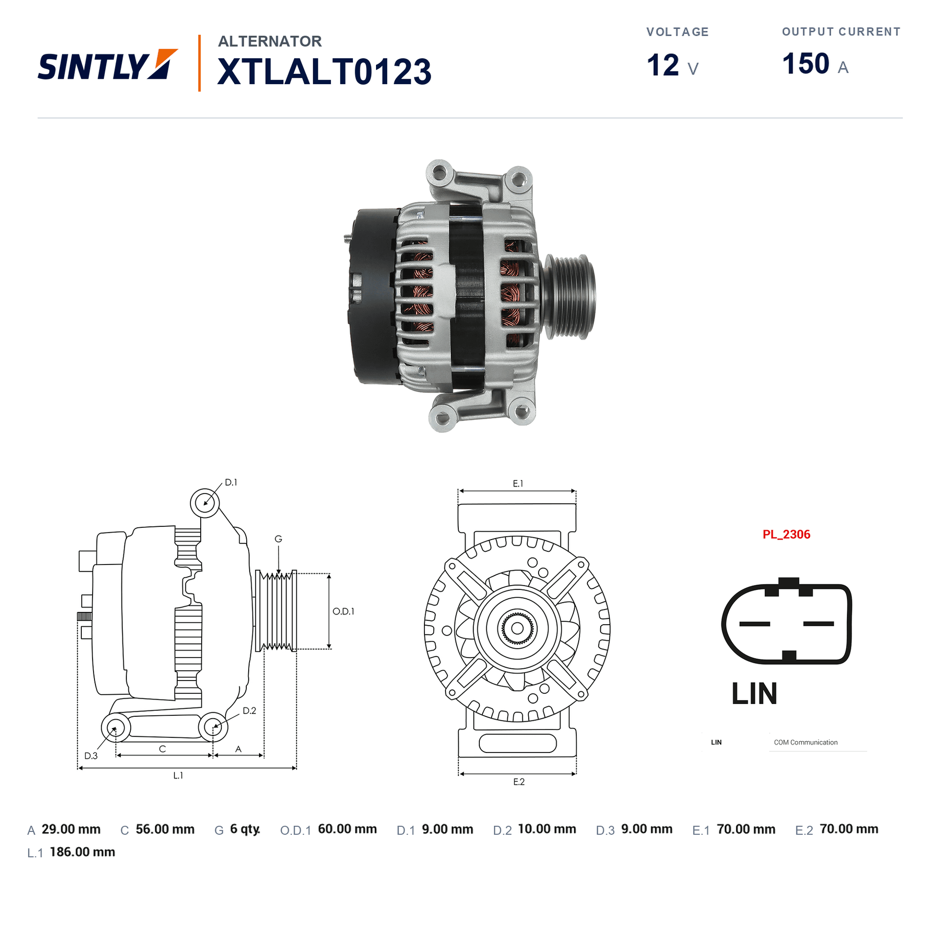 Alternator XTLALT0123