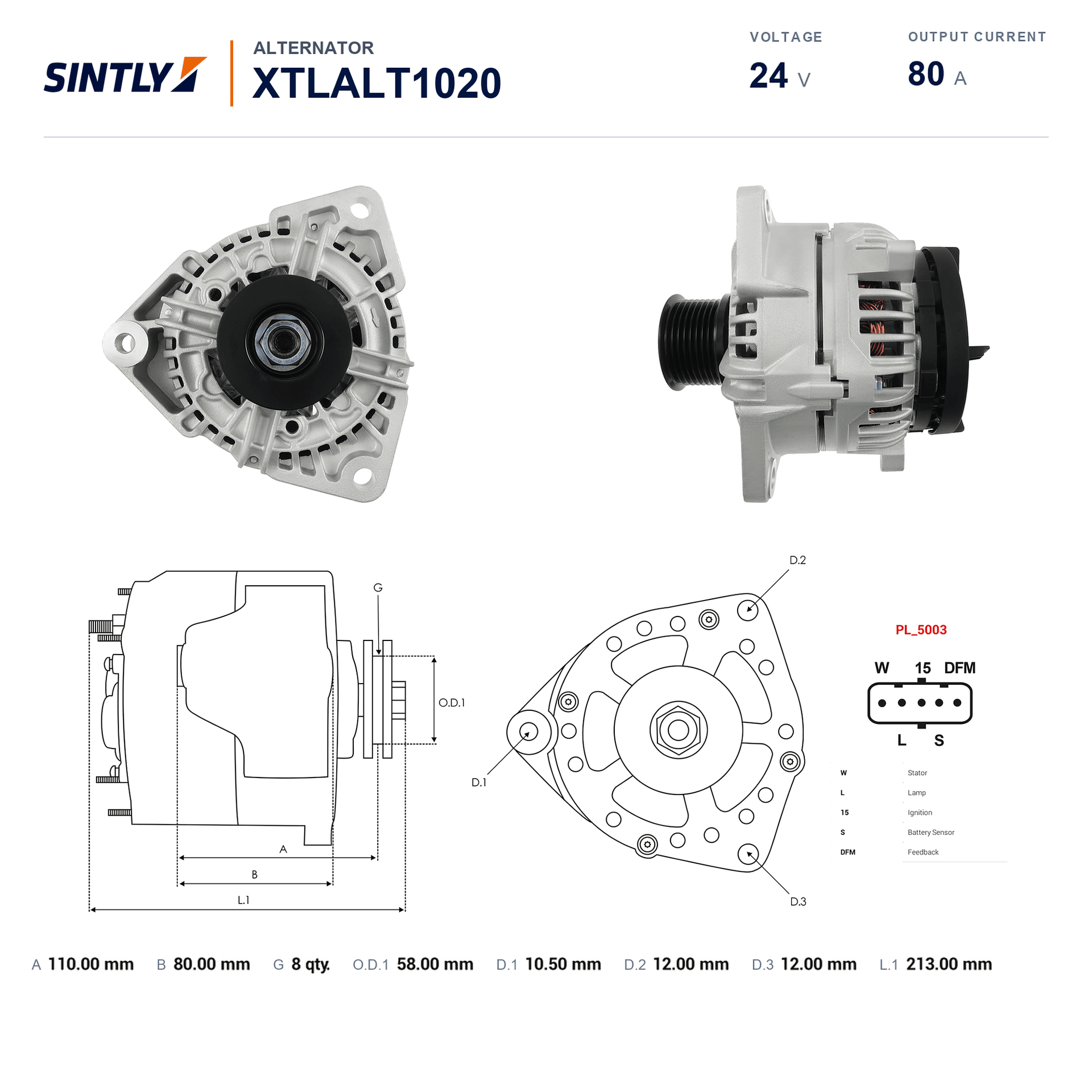 Alternator XTLALT1020