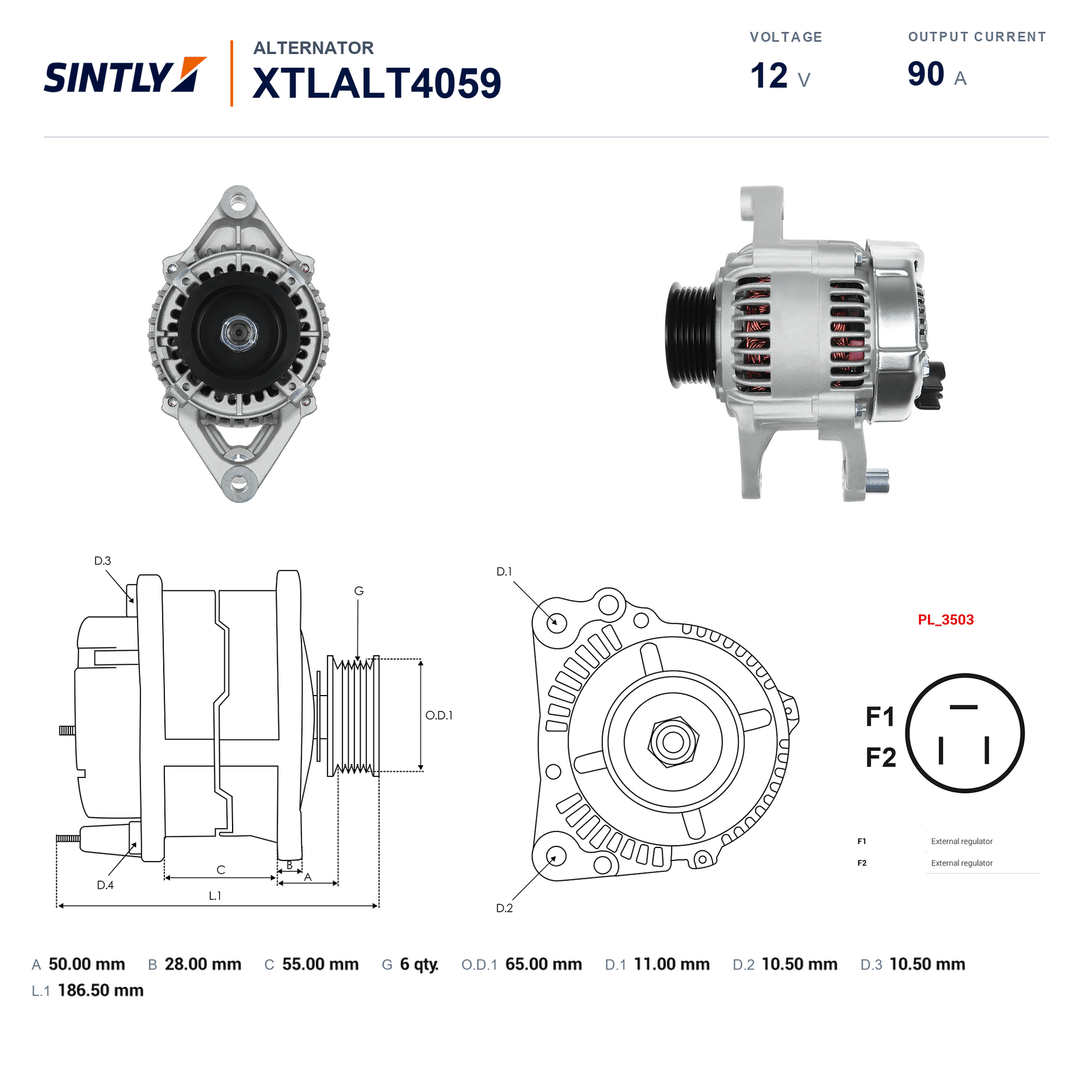 Alternator XTLALT4059