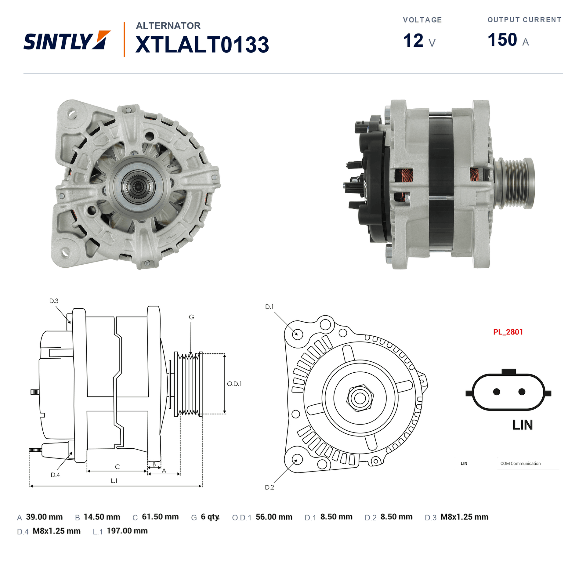 Alternator XTLALT0133