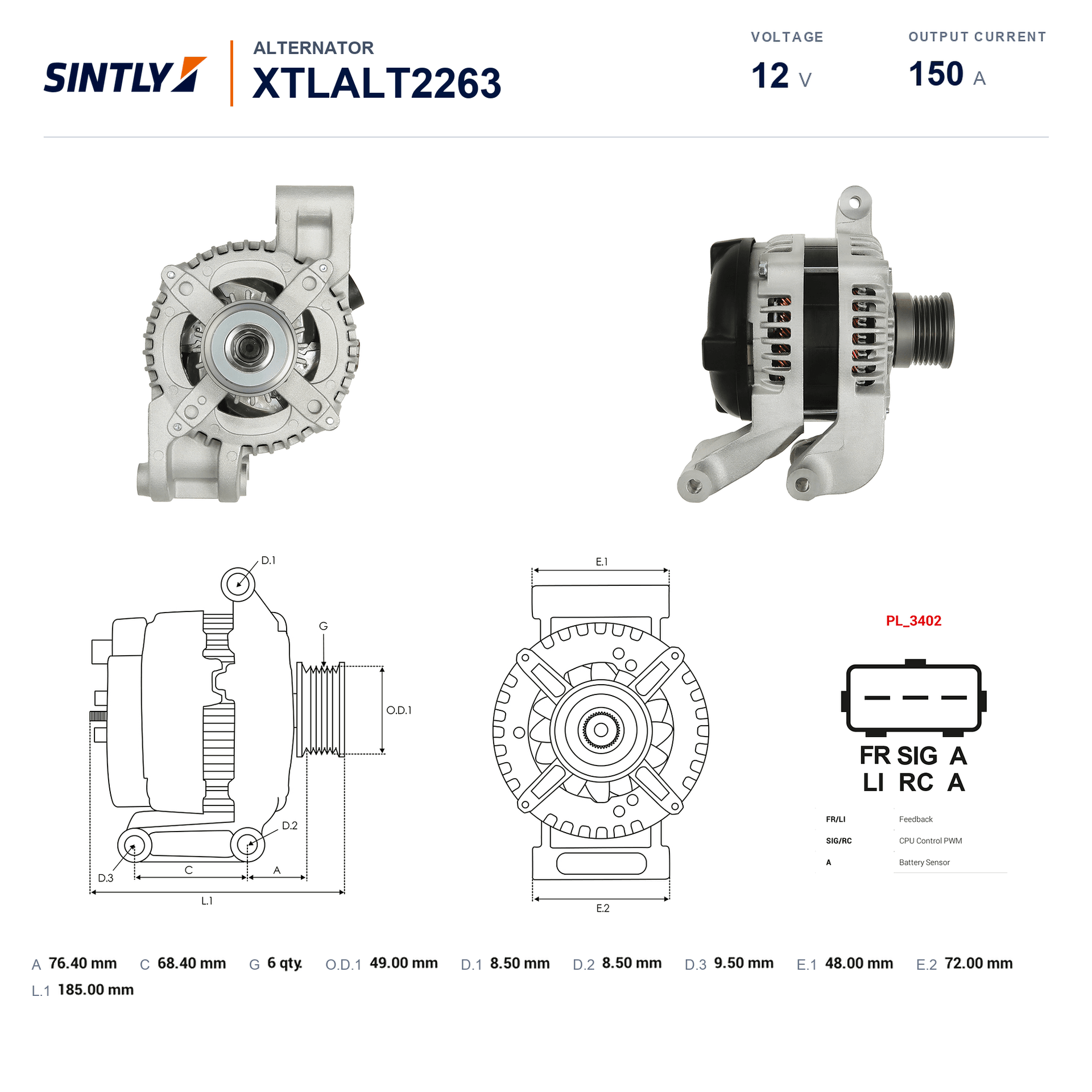 Alternator XTLALT2263