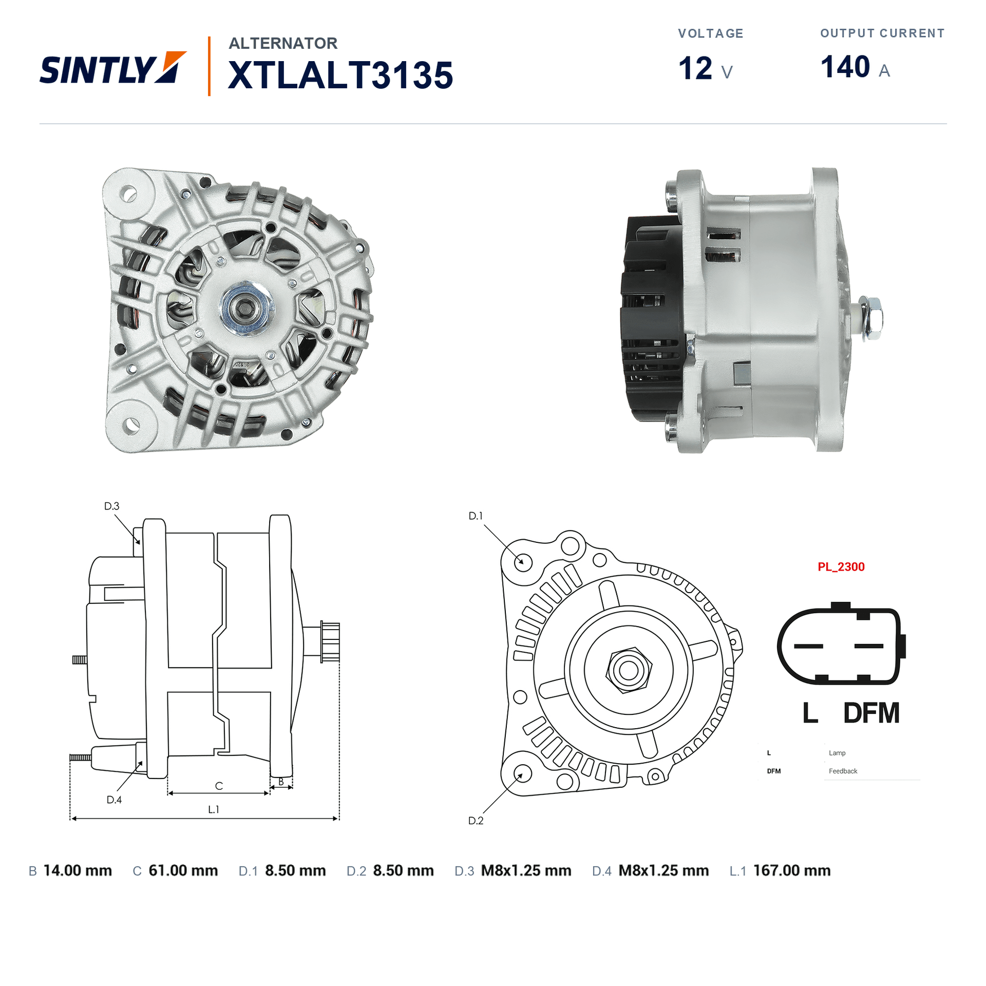 Alternator XTLALT3135