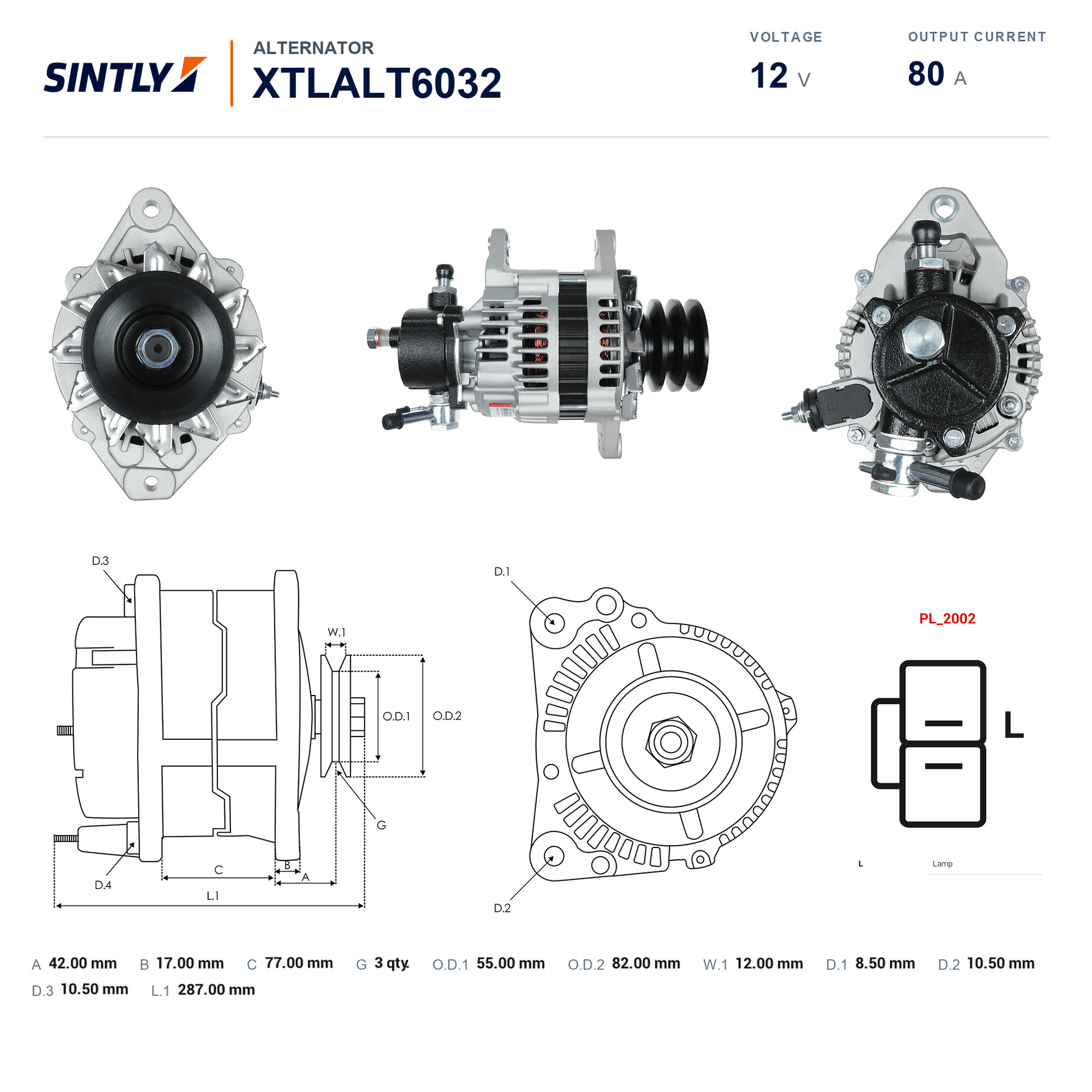 Alternator XTLALT6032