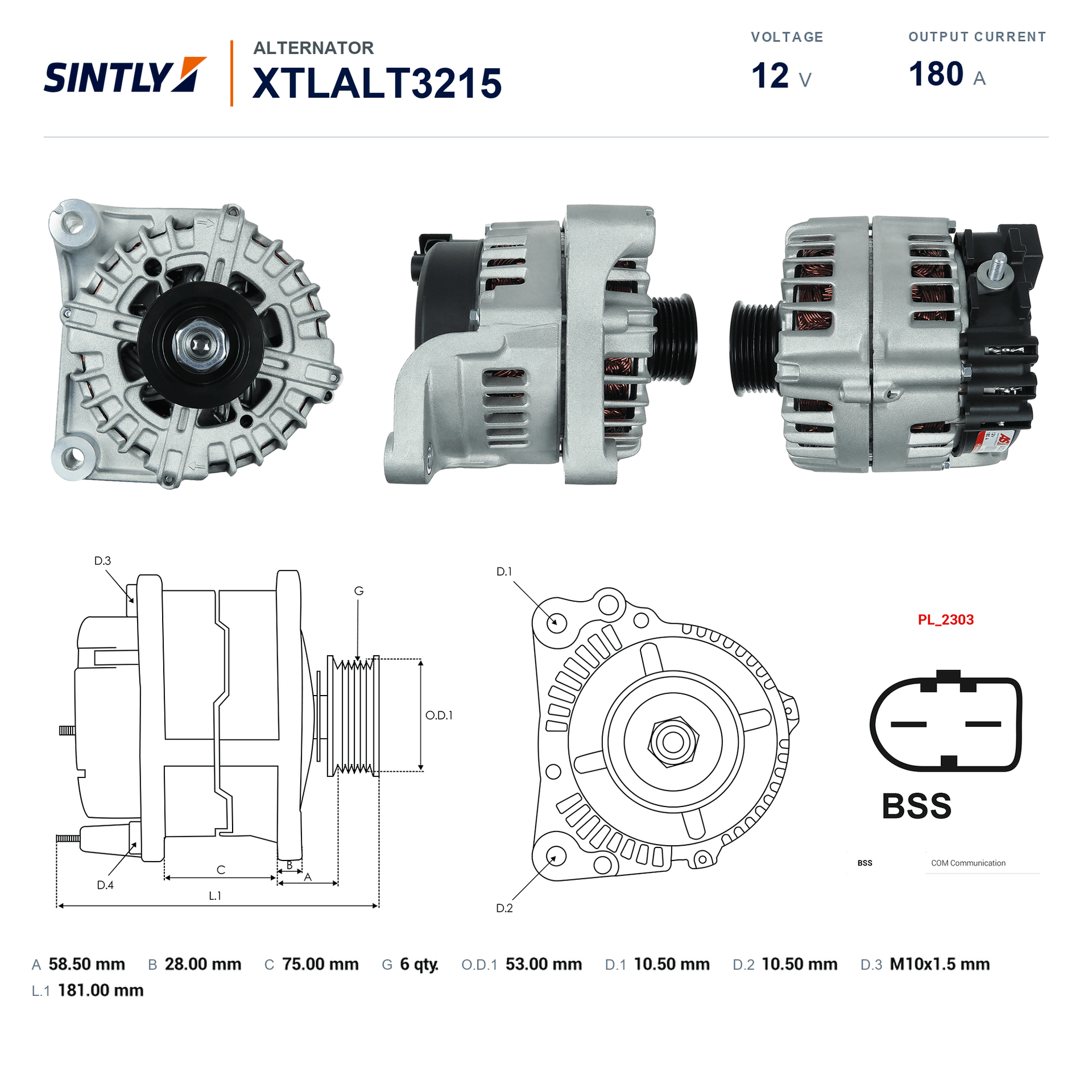 Alternator XTLALT3215