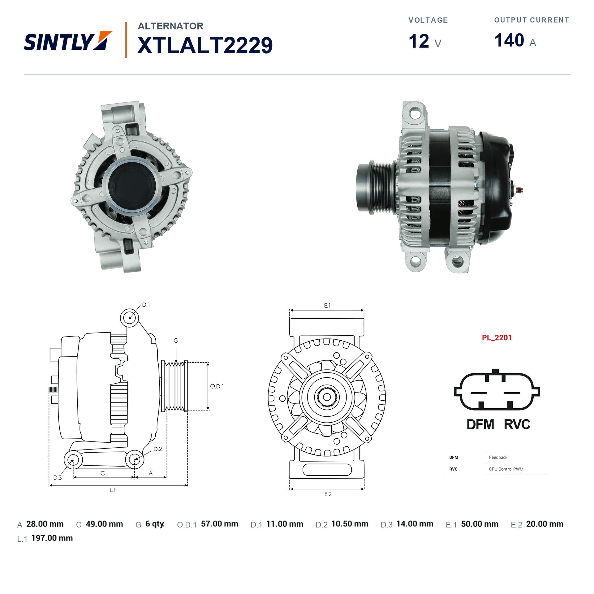 Alternator XTLALT2229