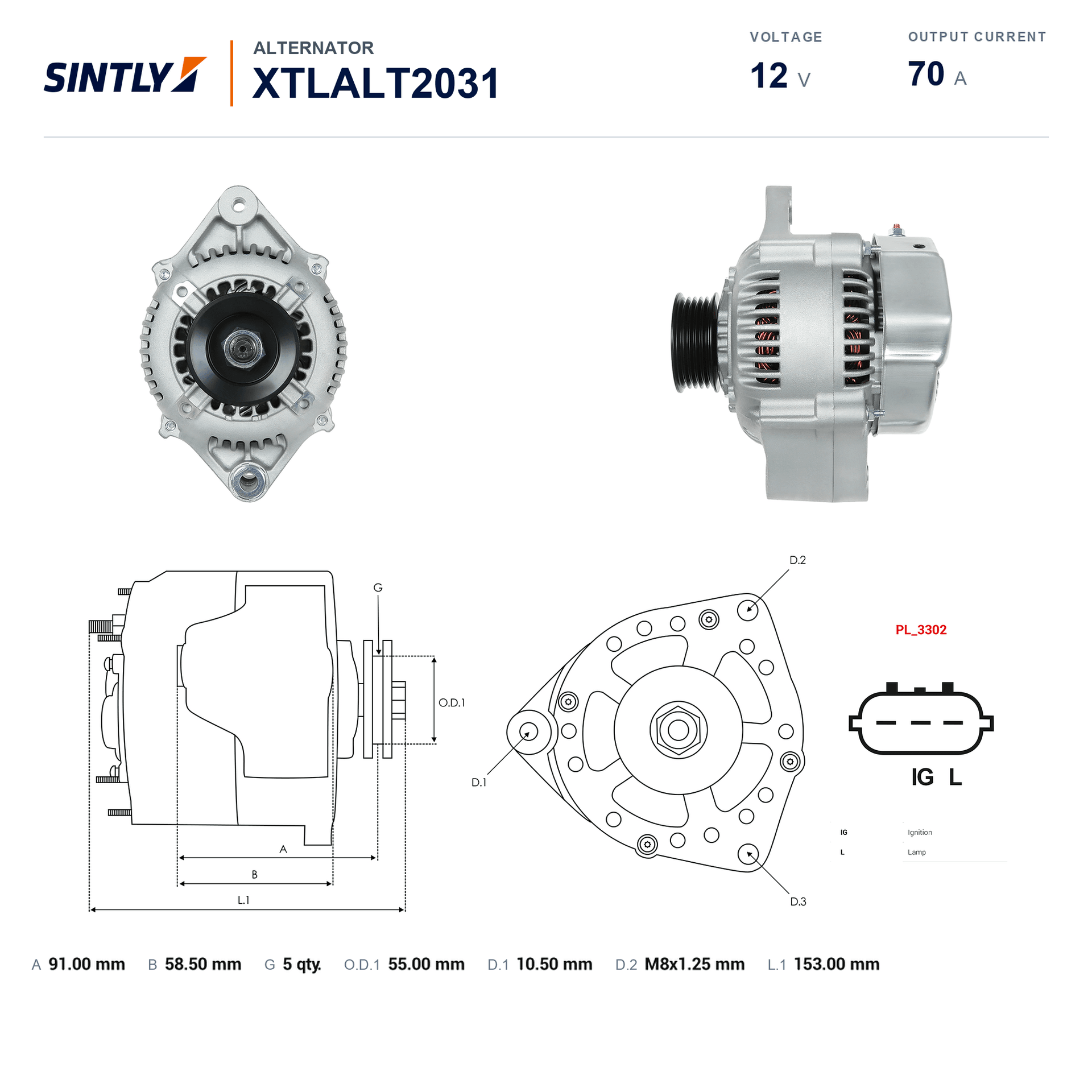 Alternator XTLALT2031