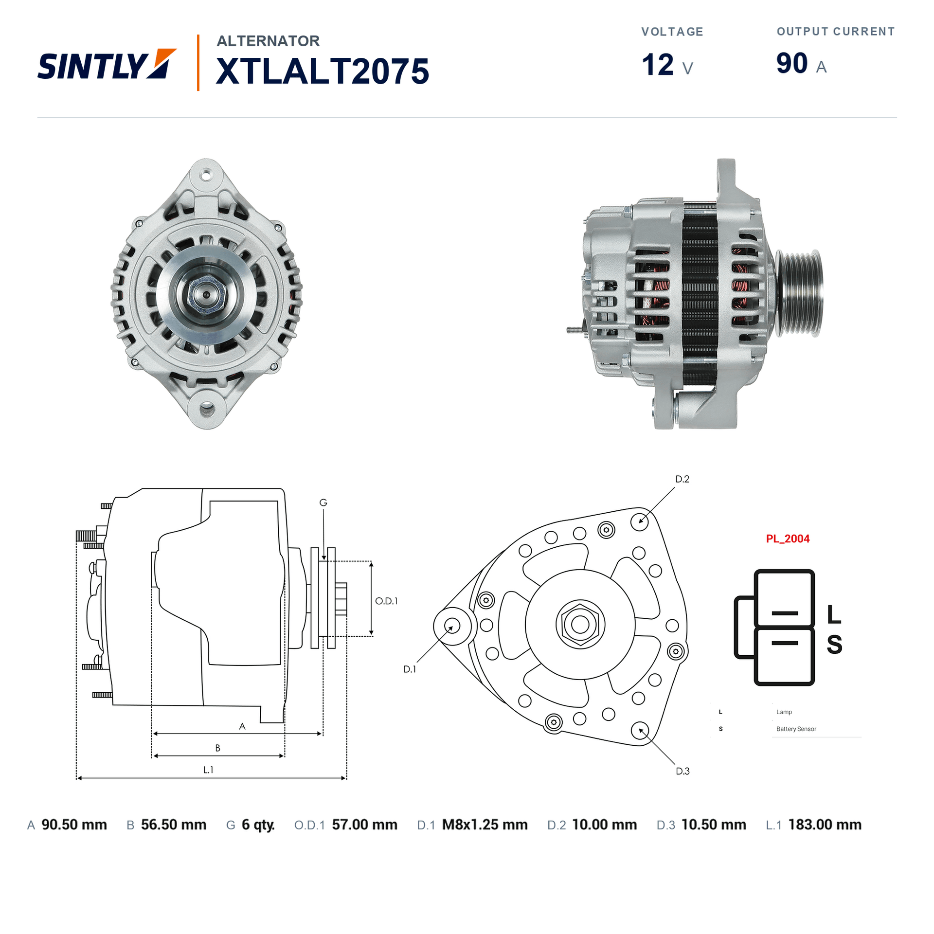 Alternator XTLALT2075