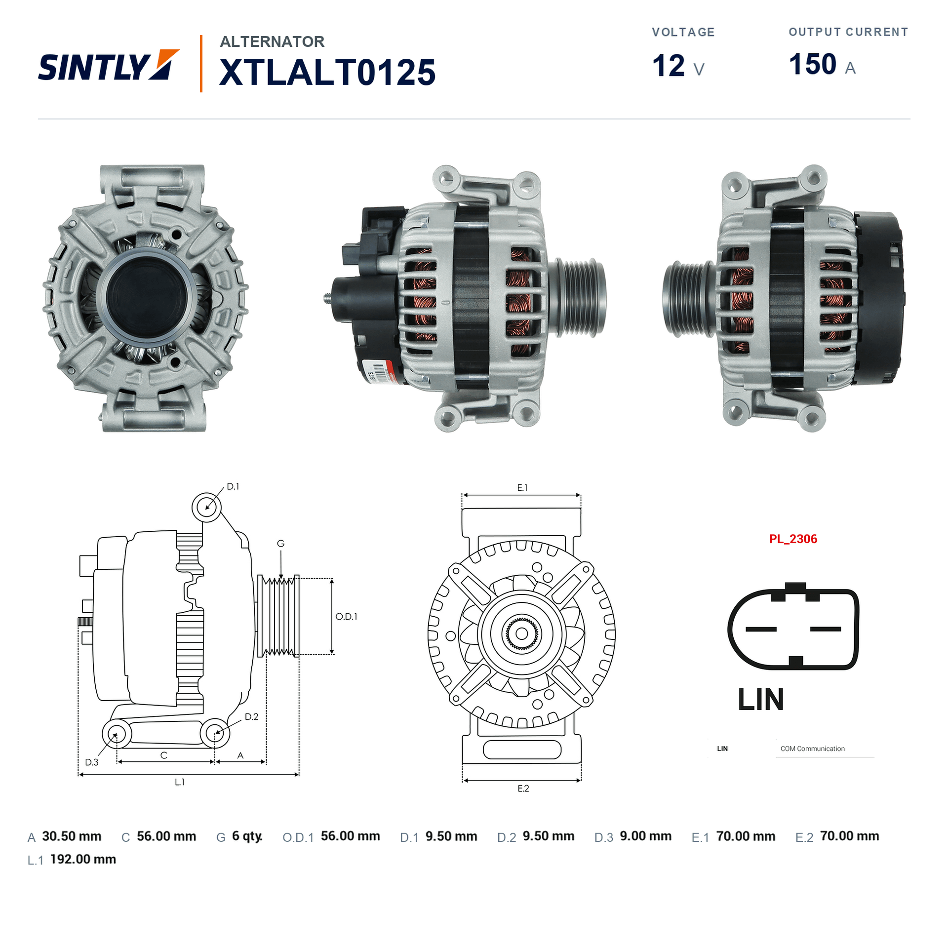 Alternator XTLALT0125