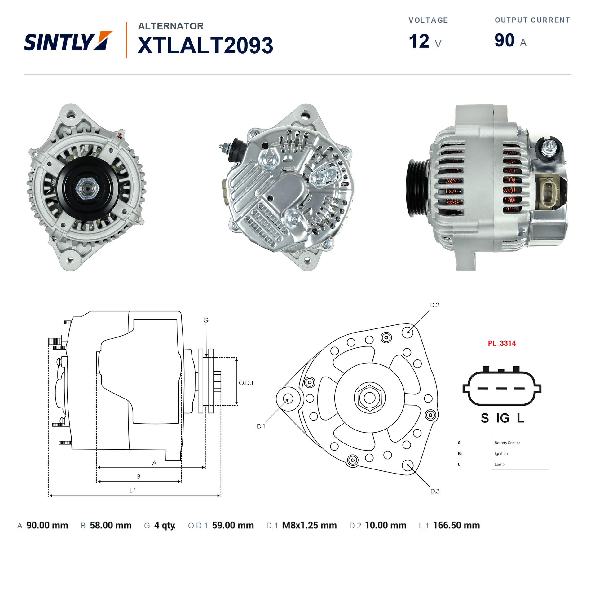 Alternator XTLALT2093
