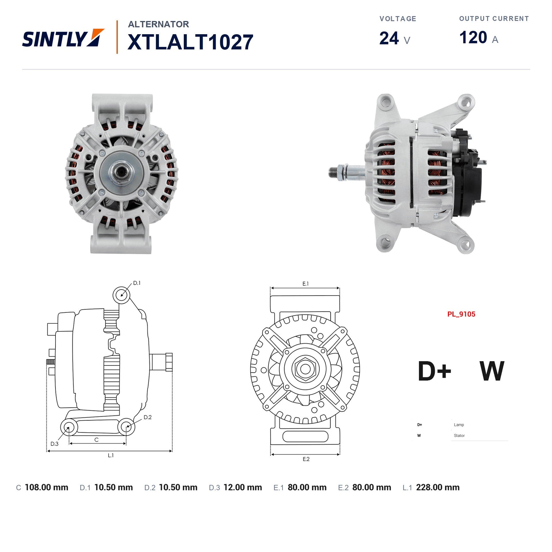 Alternator XTLALT1027