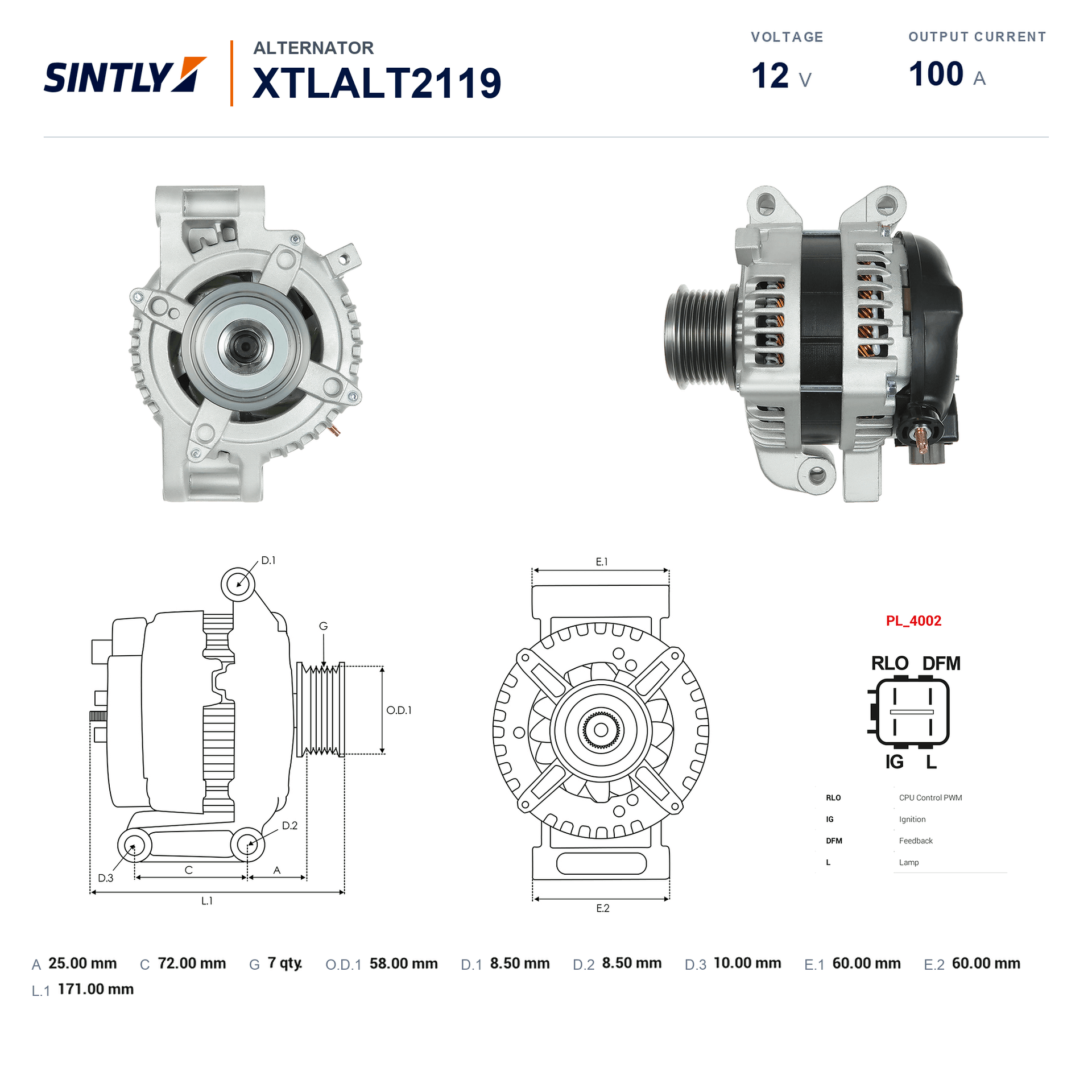 Alternator XTLALT2119