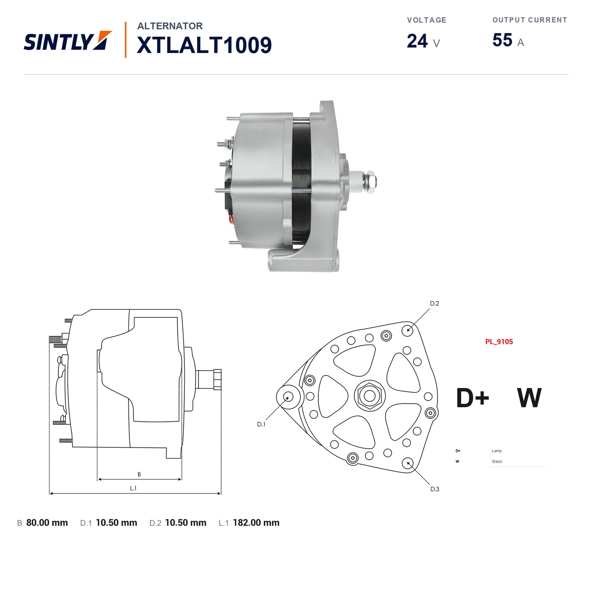 发电机 XTLALT1009