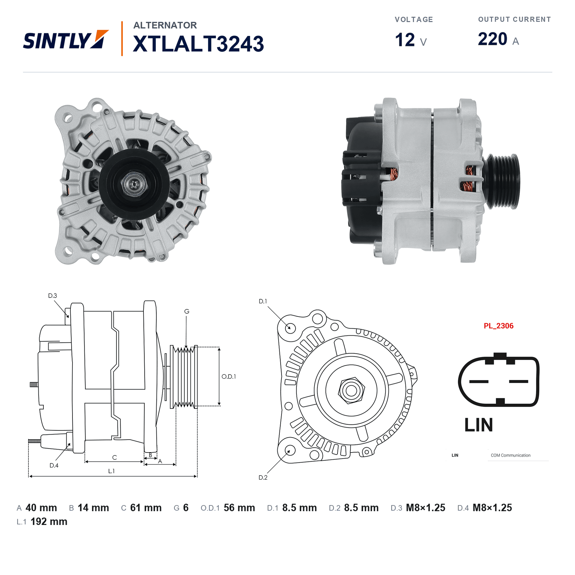 Alternator XTLALT3243