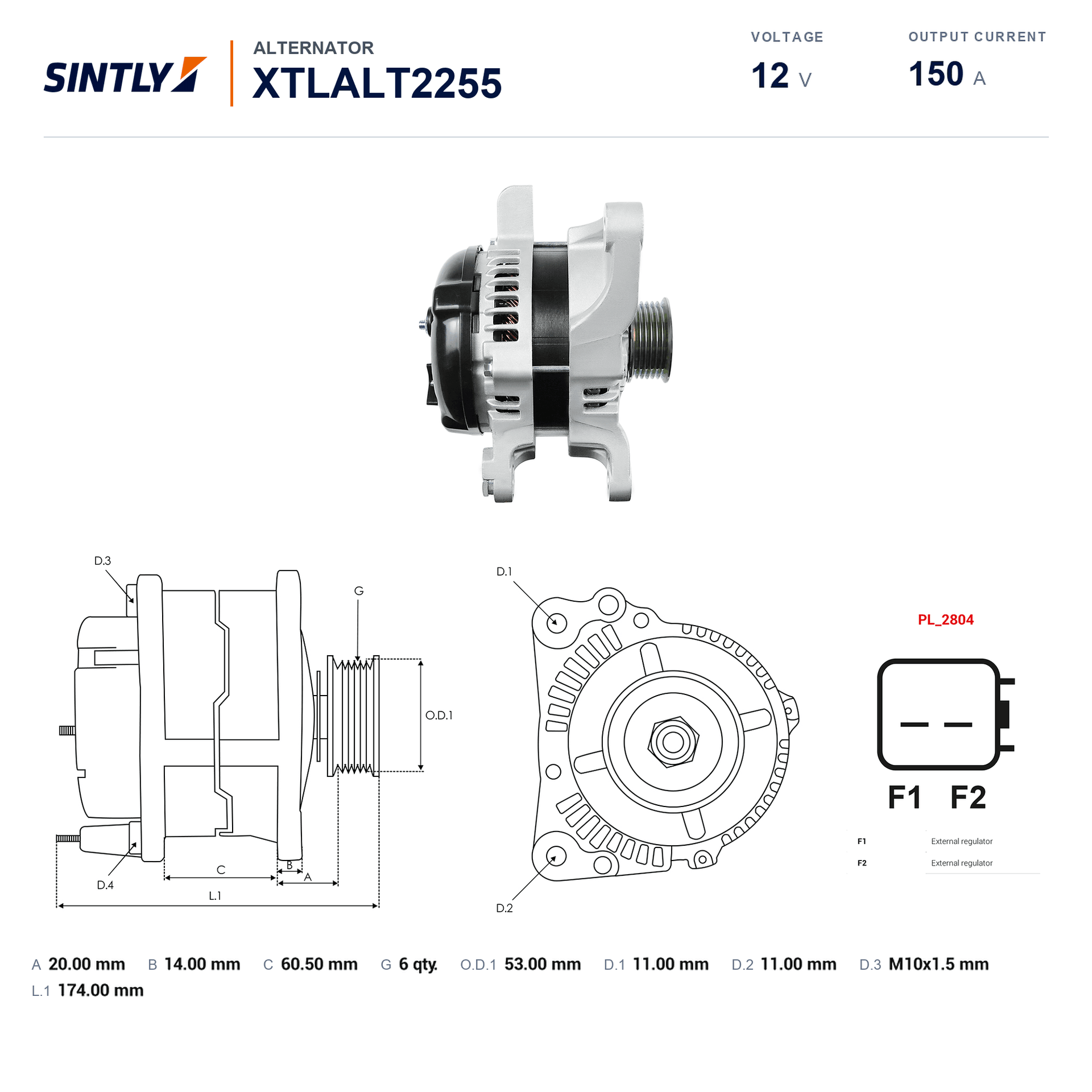 Alternator XTLALT2255