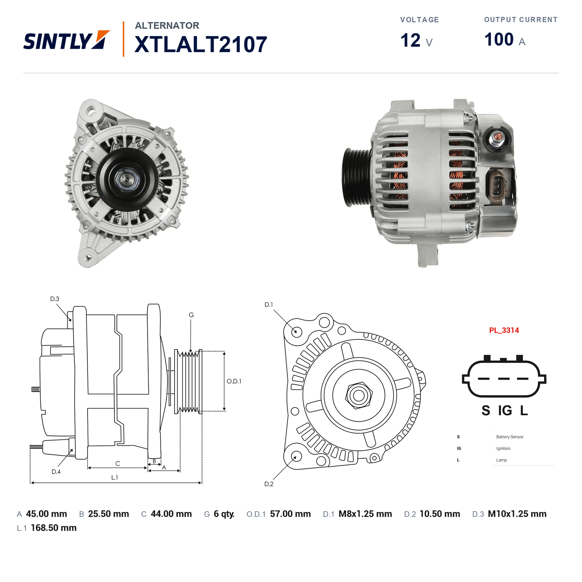 Alternator XTLALT2107