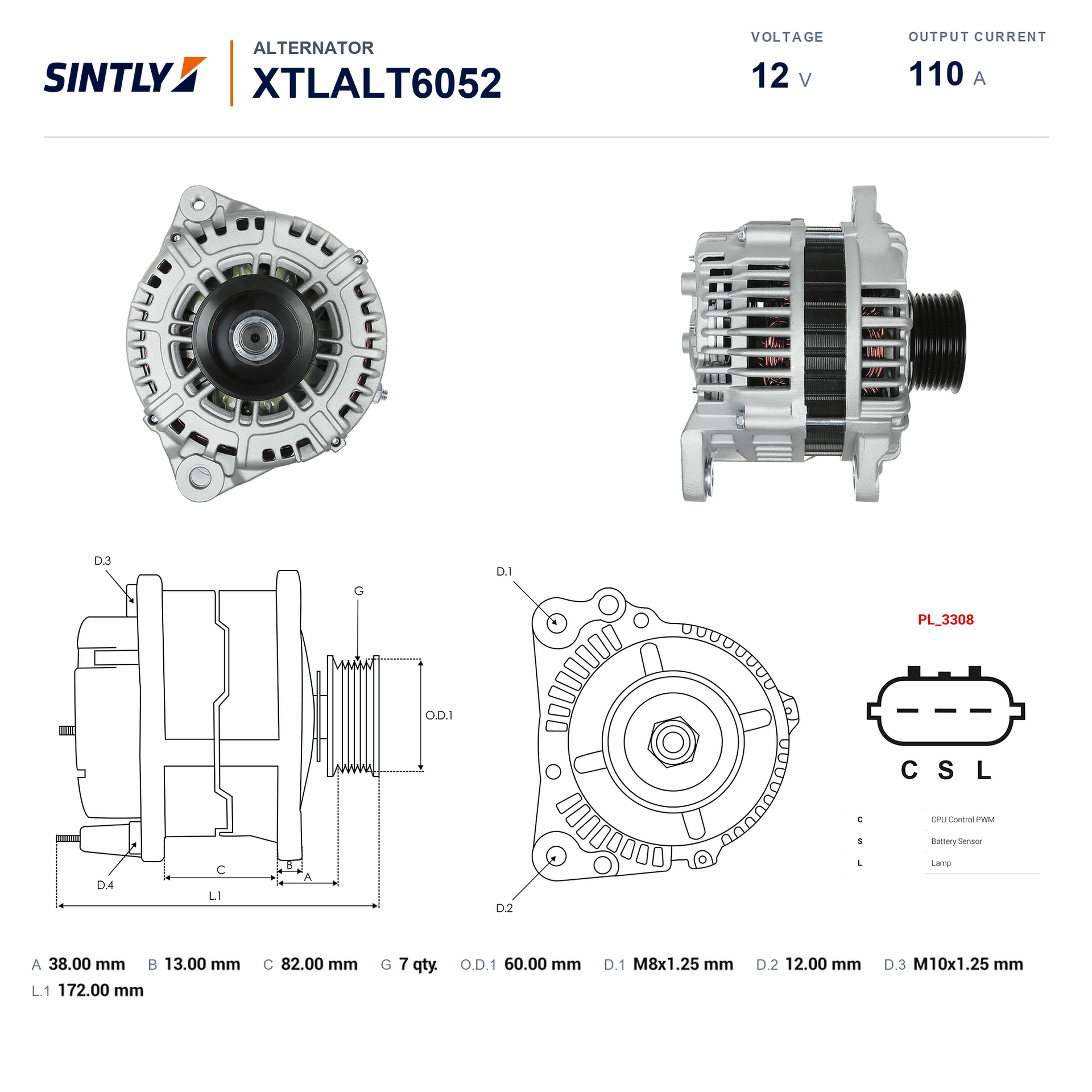 Alternator XTLALT6052