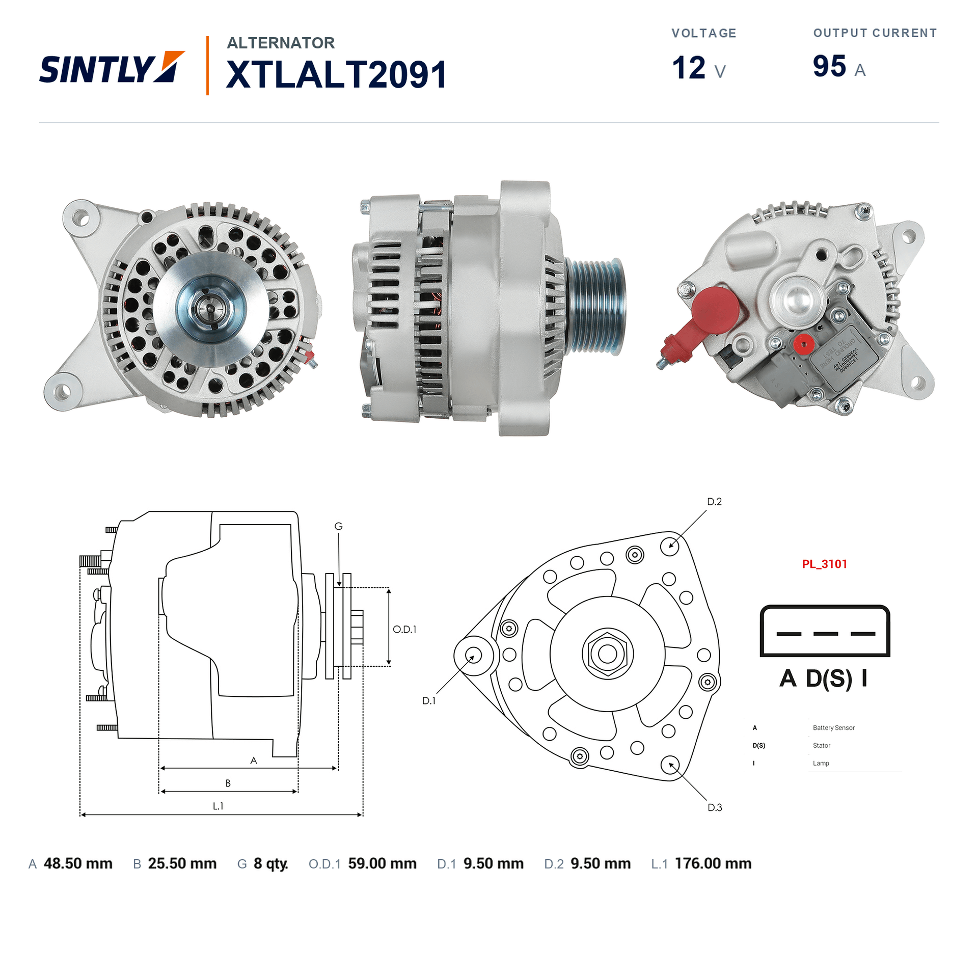 Alternator XTLALT2091