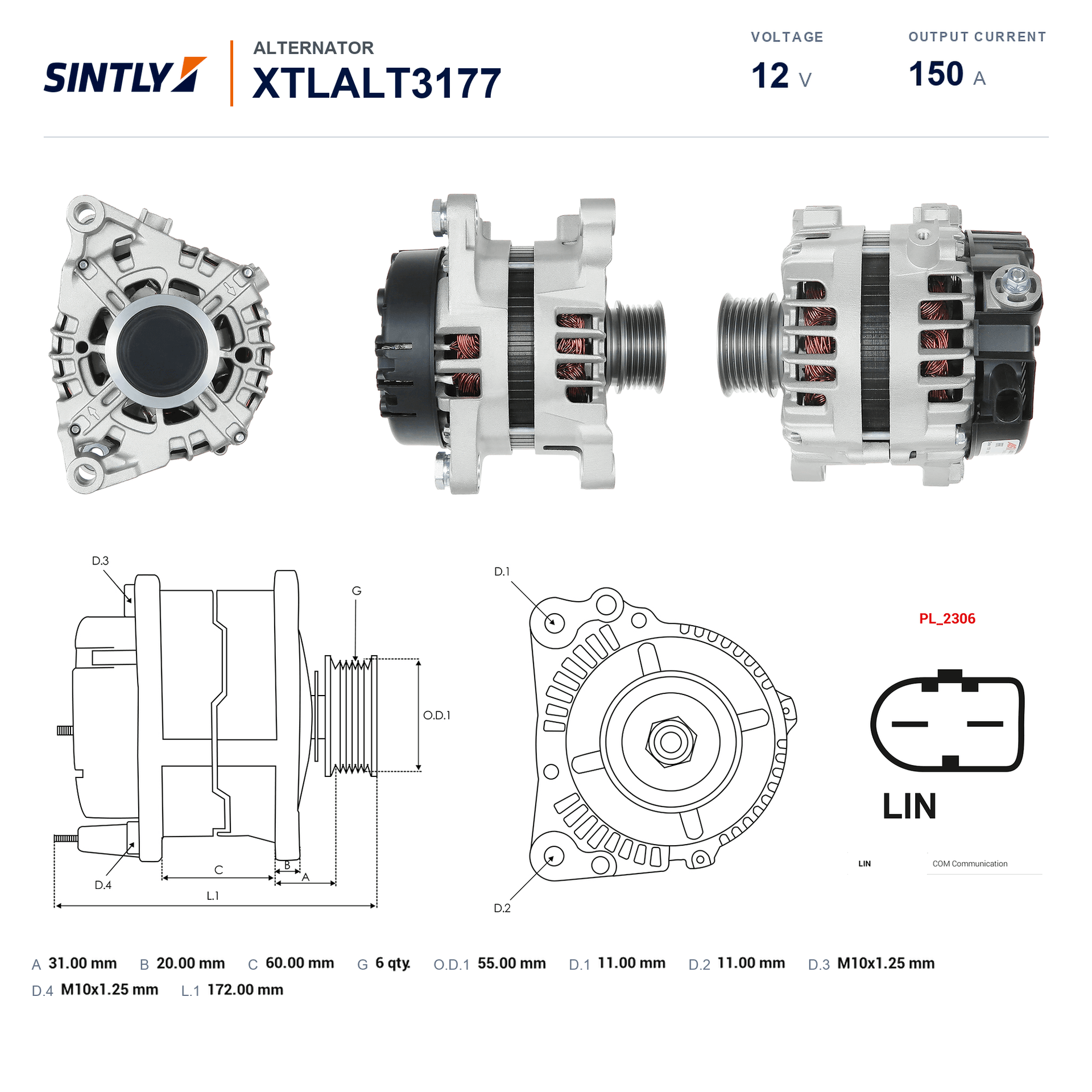 Alternator XTLALT3177