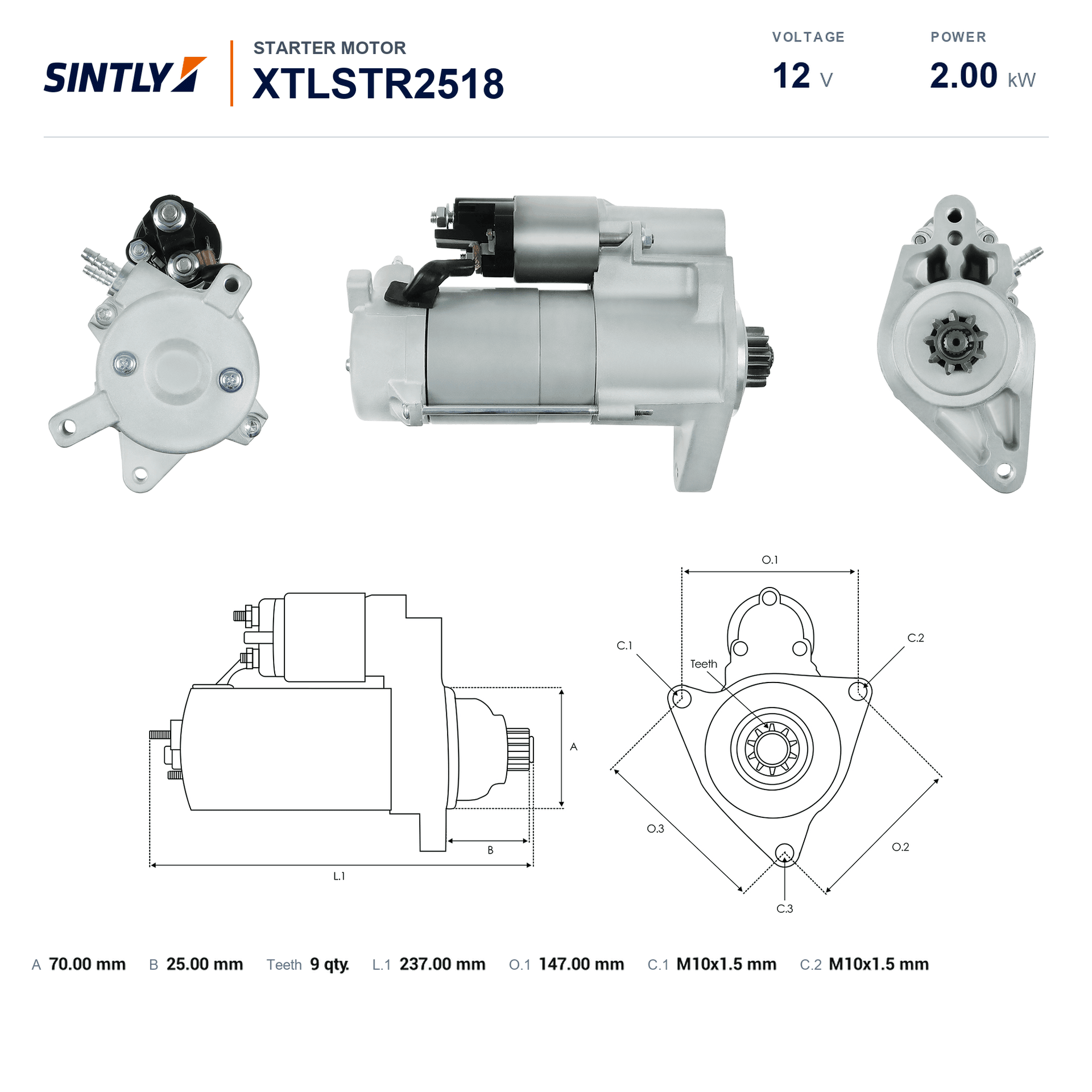 Motor de arranque XTLSTR2518