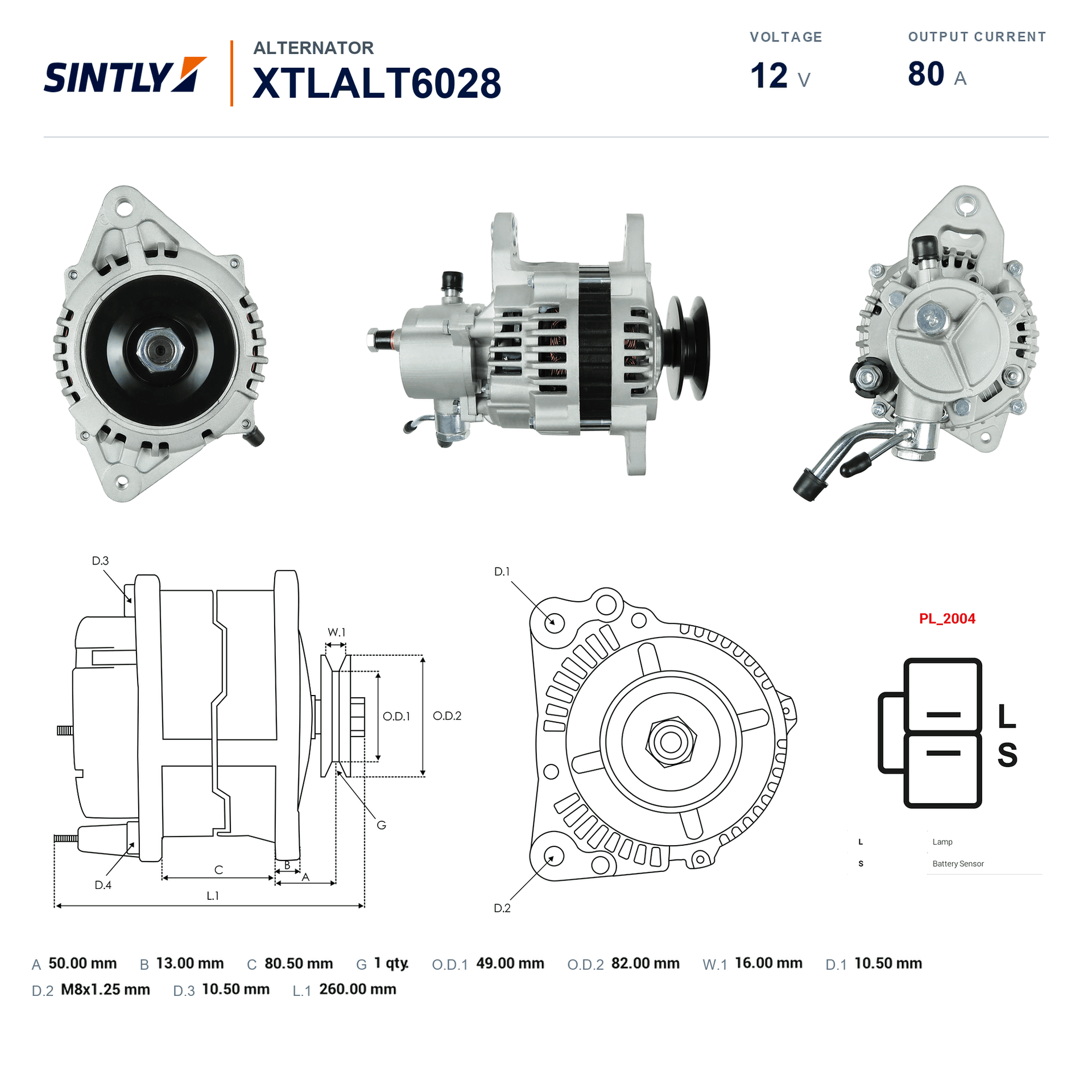 Alternator XTLALT6028