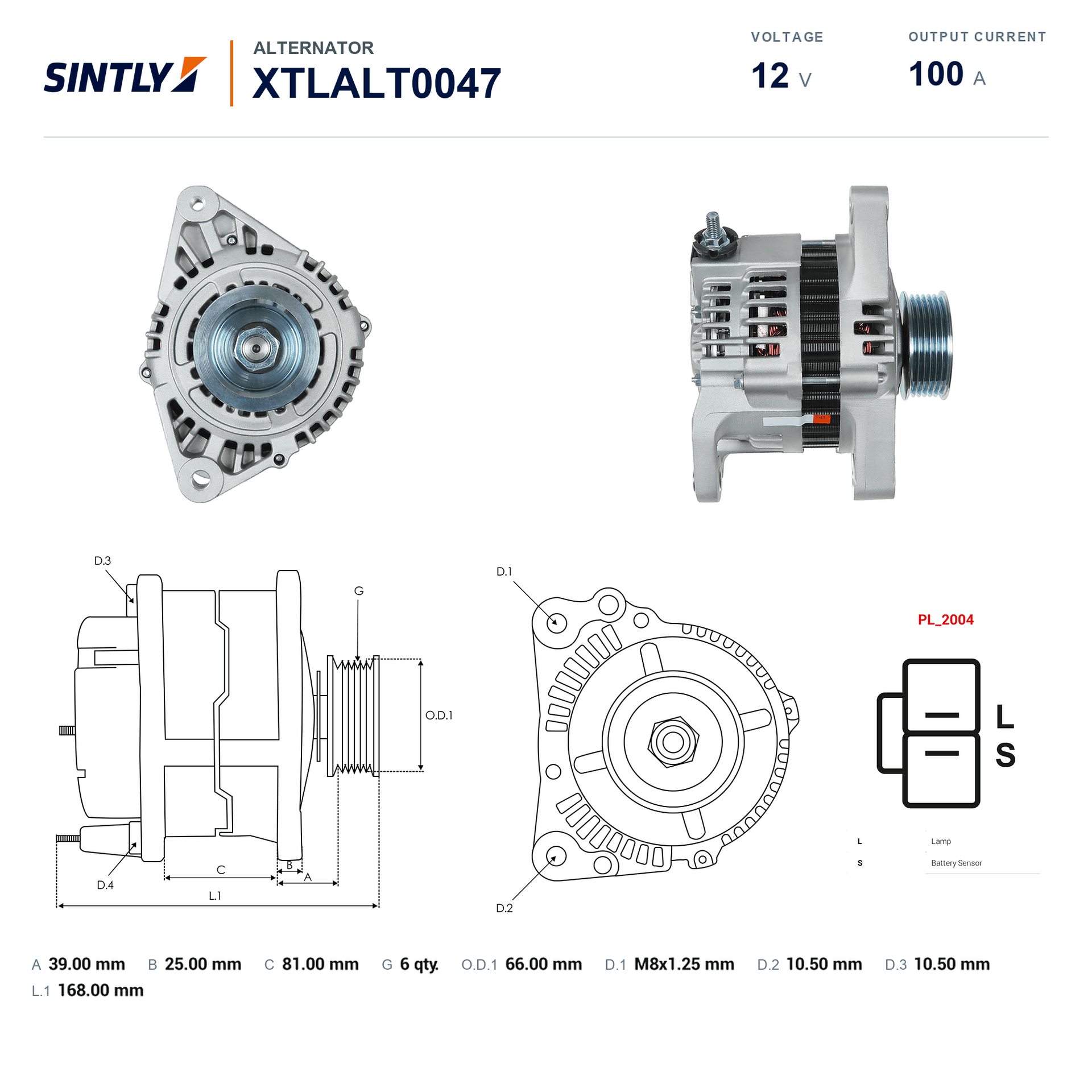 Alternator XTLALT0047