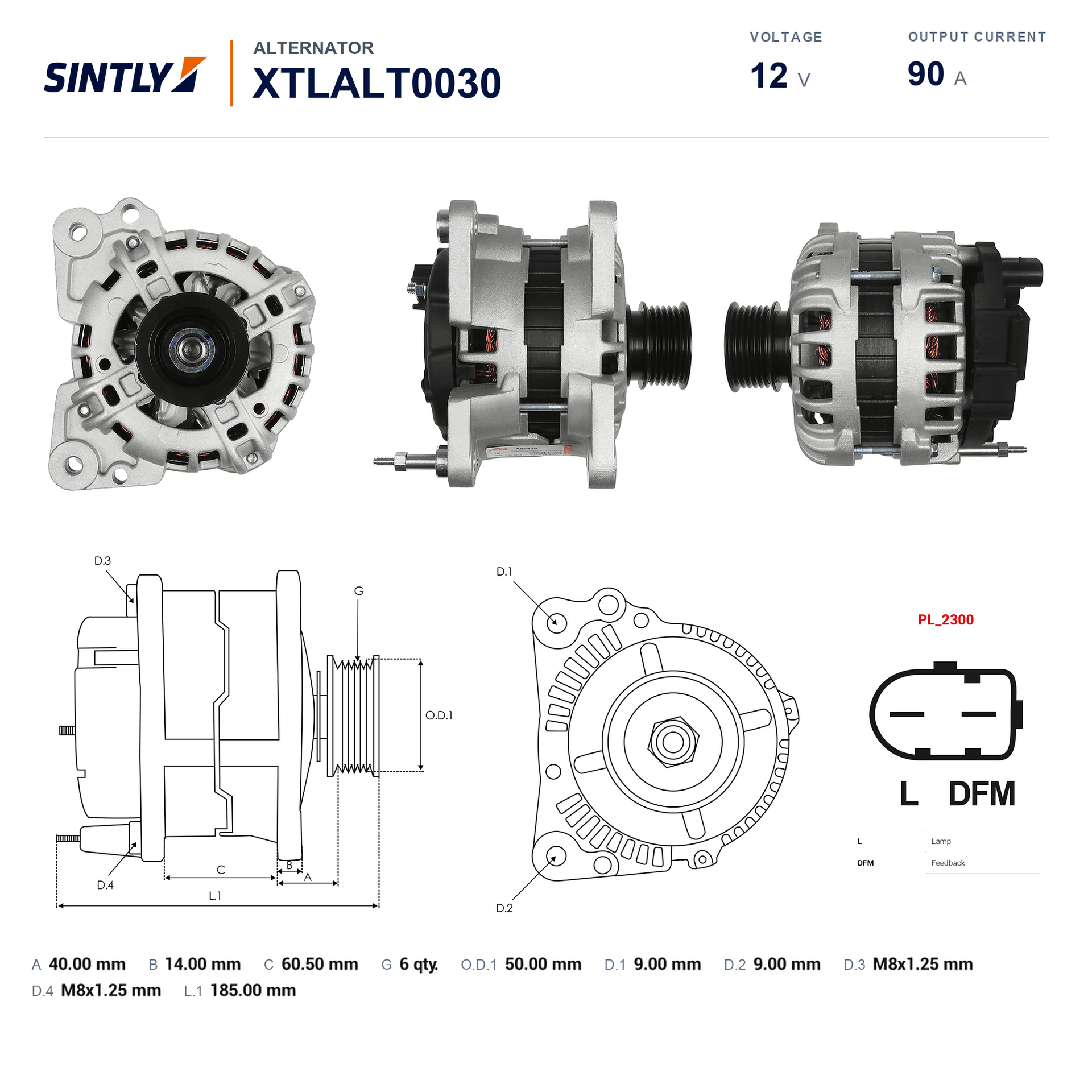 Alternator XTLALT0030