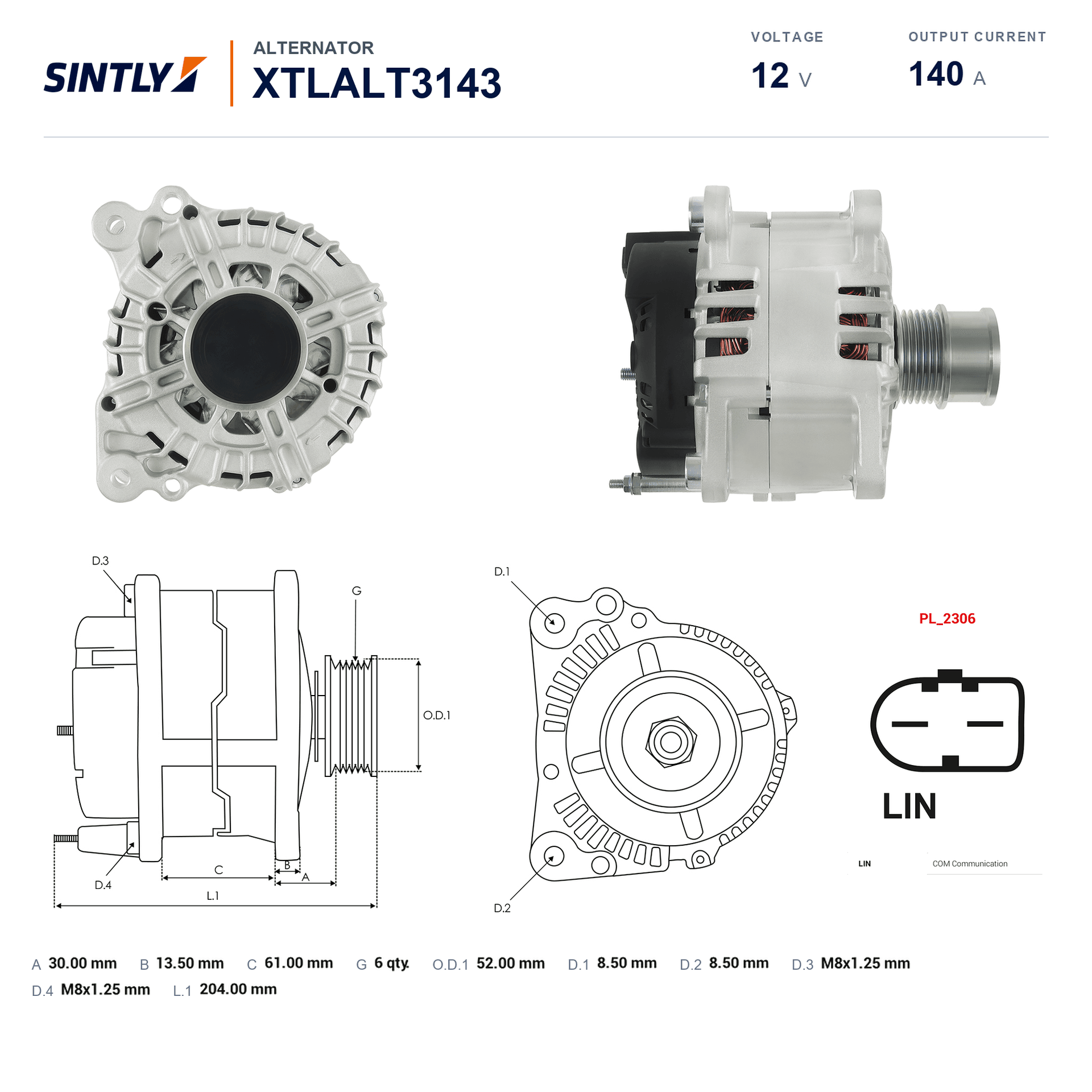 Alternator XTLALT3143