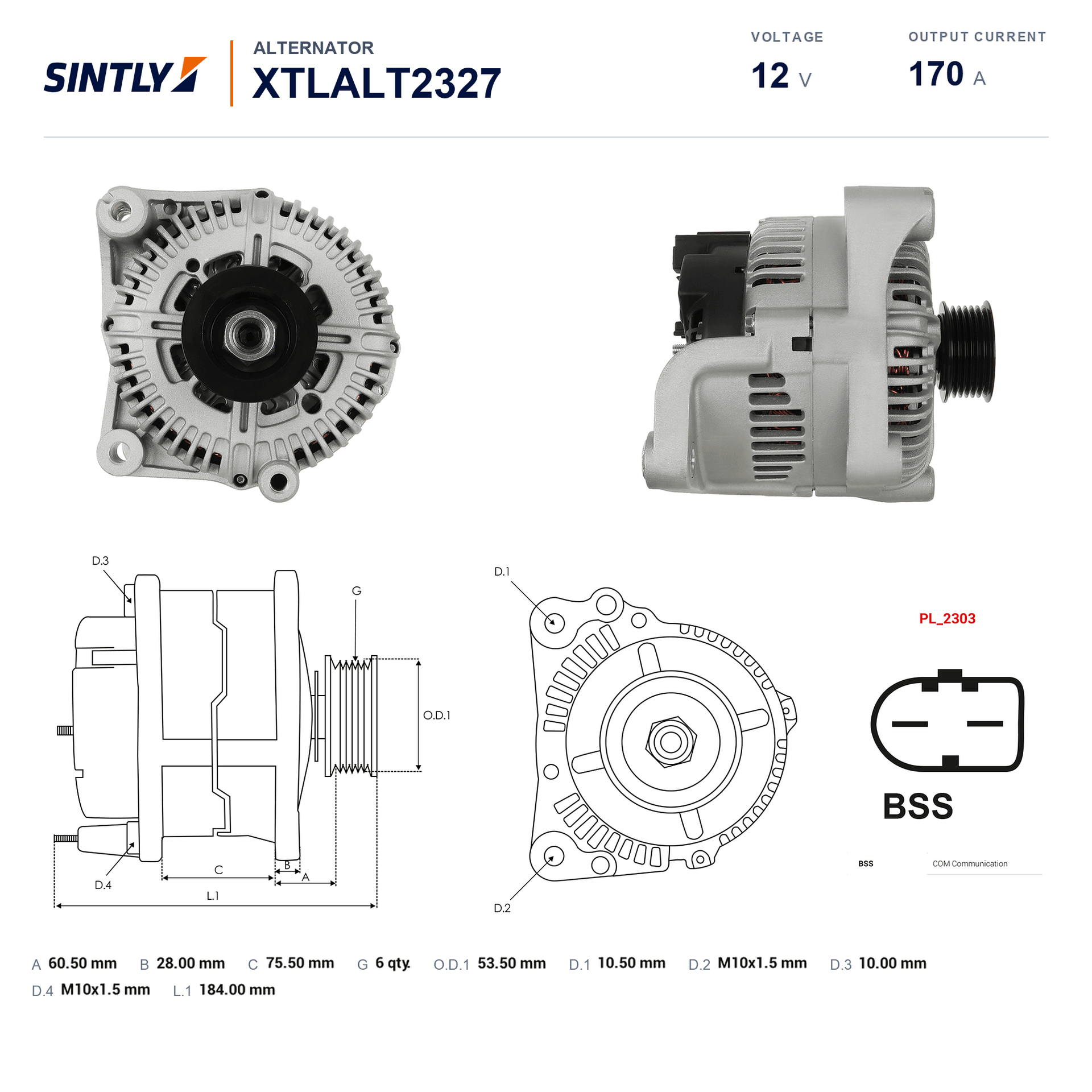 Alternator XTLALT2327