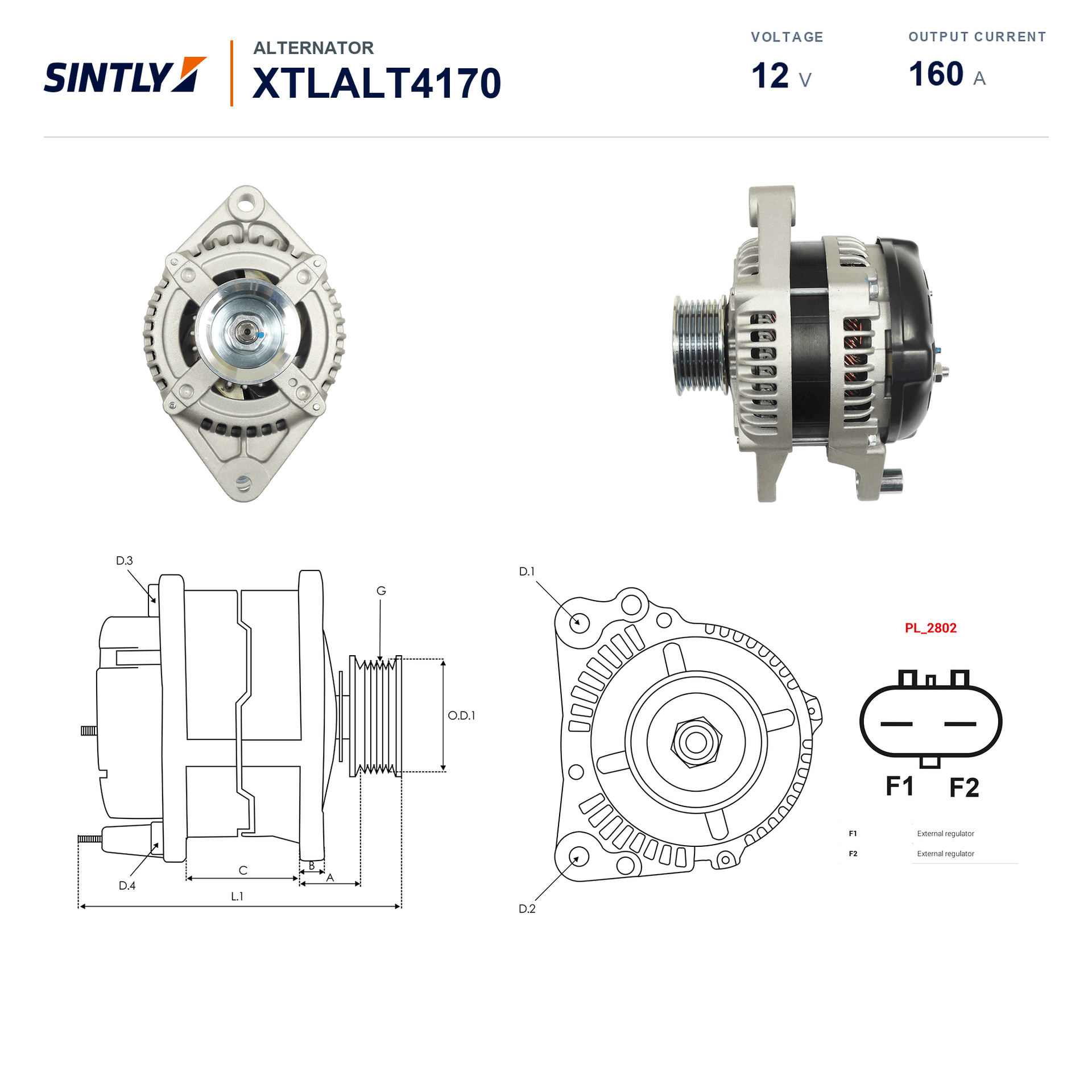 Alternator XTLALT4170