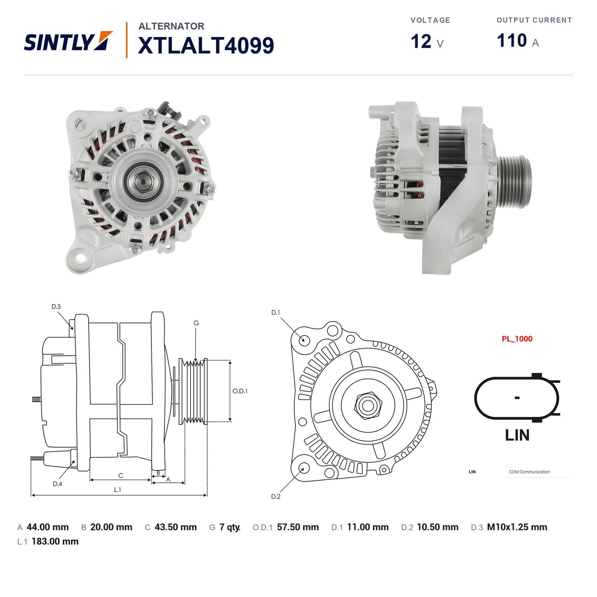 Alternator XTLALT4099