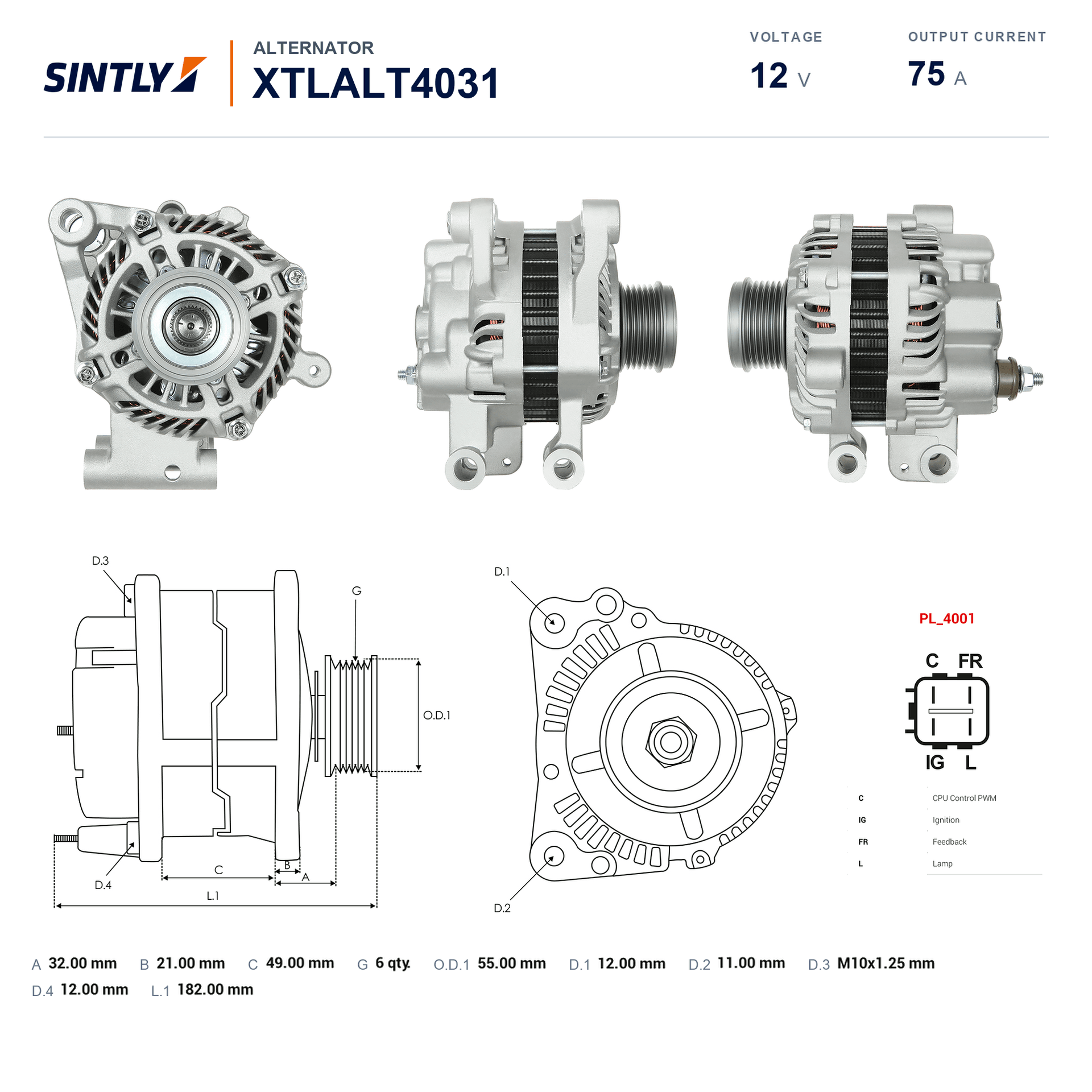 Alternator XTLALT4031