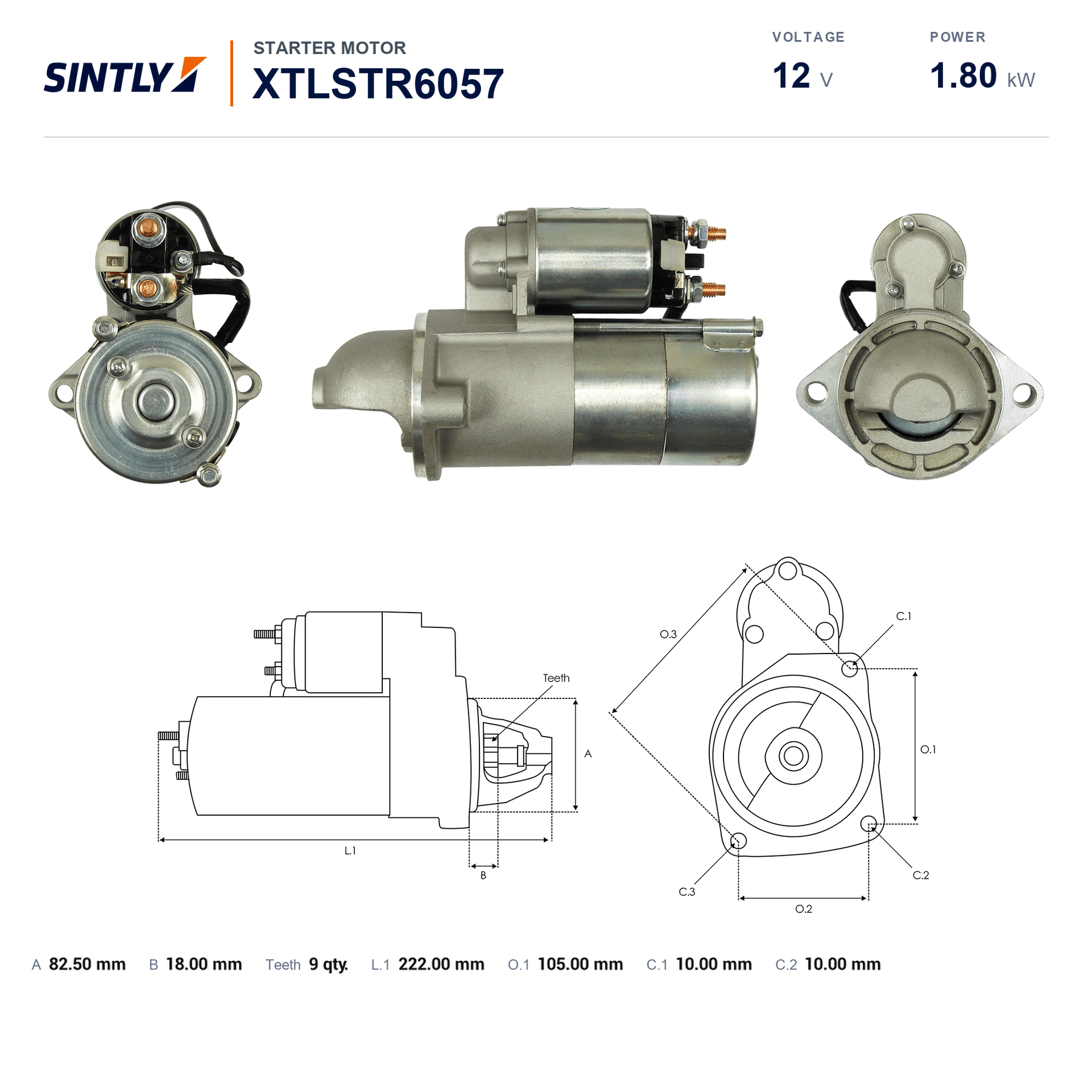 Motor de arranque XTLSTR6057