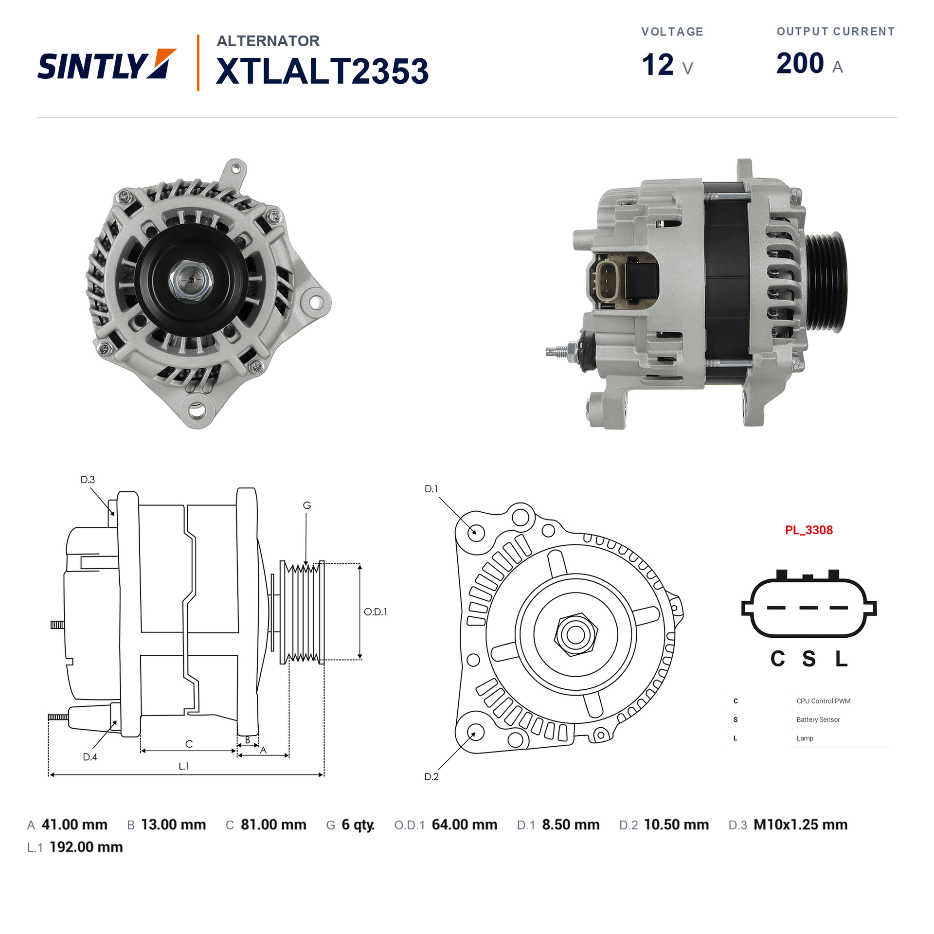 Alternator XTLALT2353