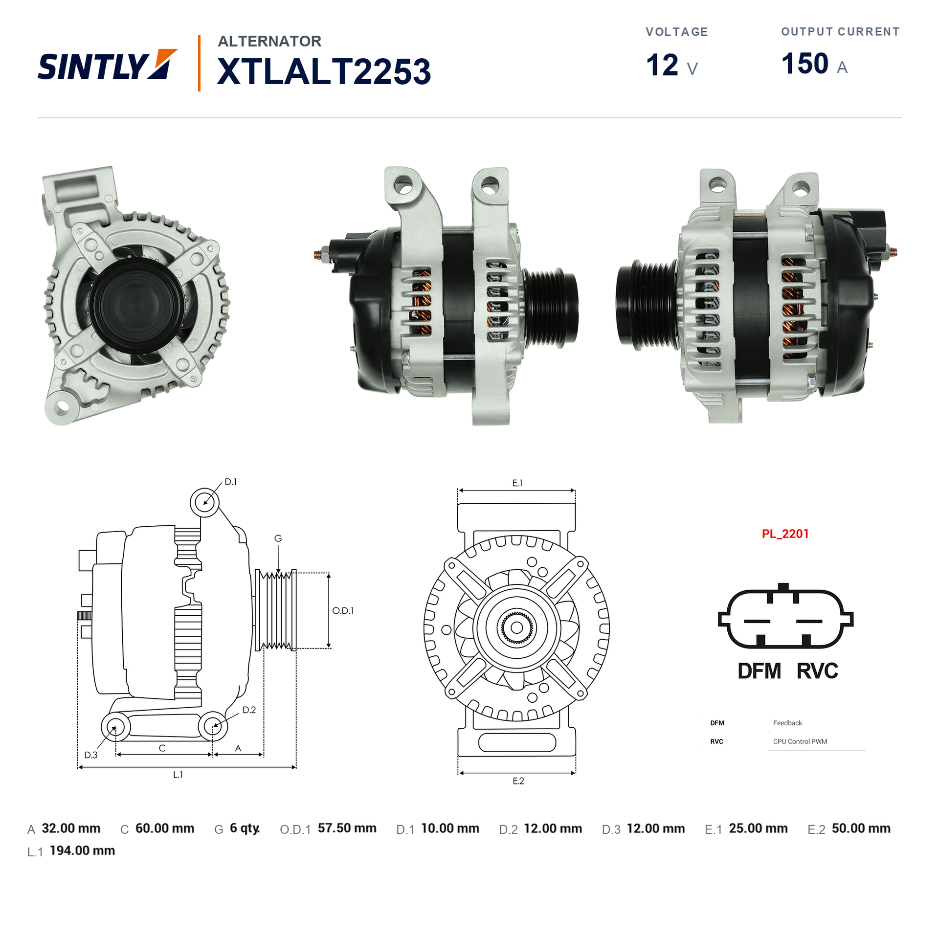 Alternator XTLALT2253