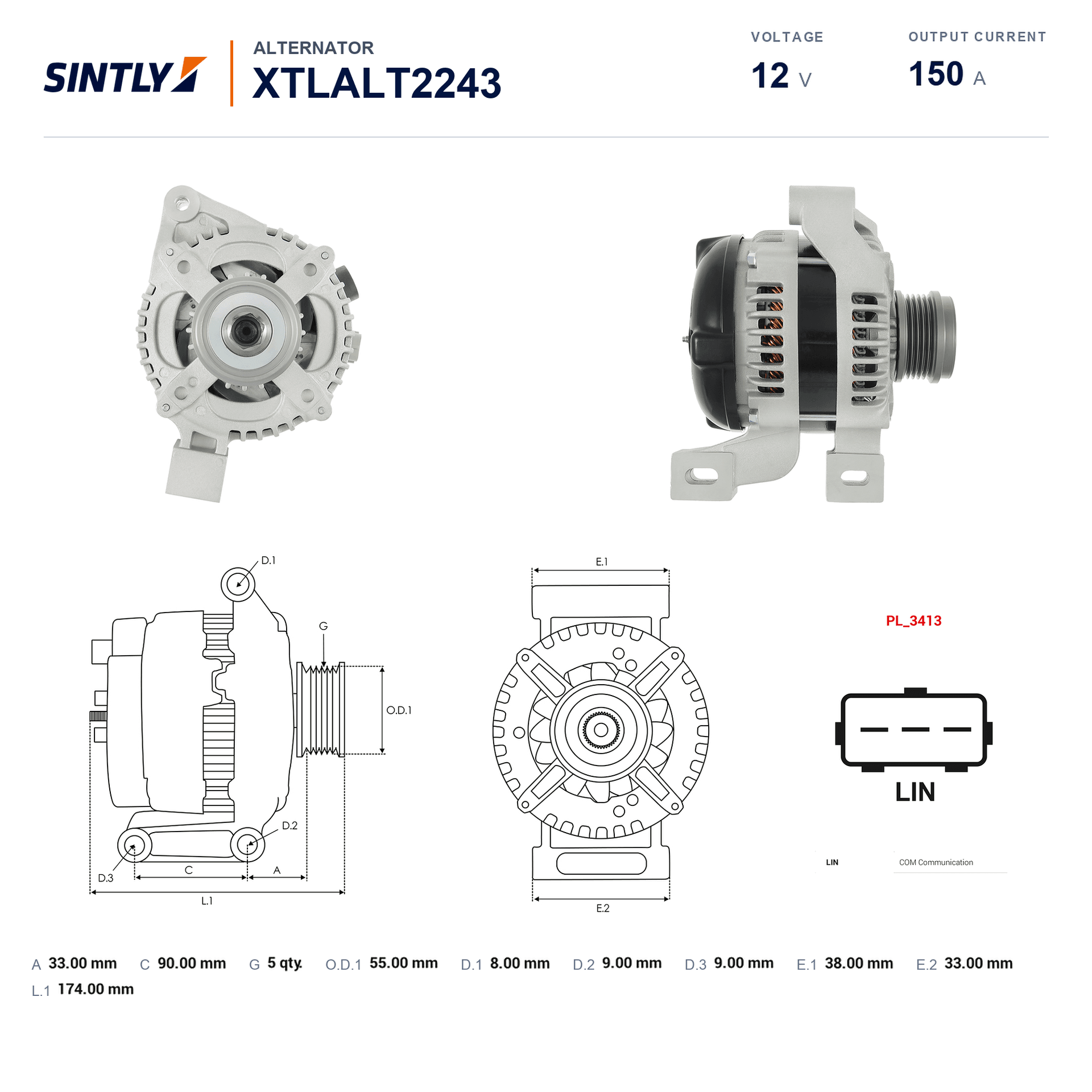 Alternator XTLALT2243
