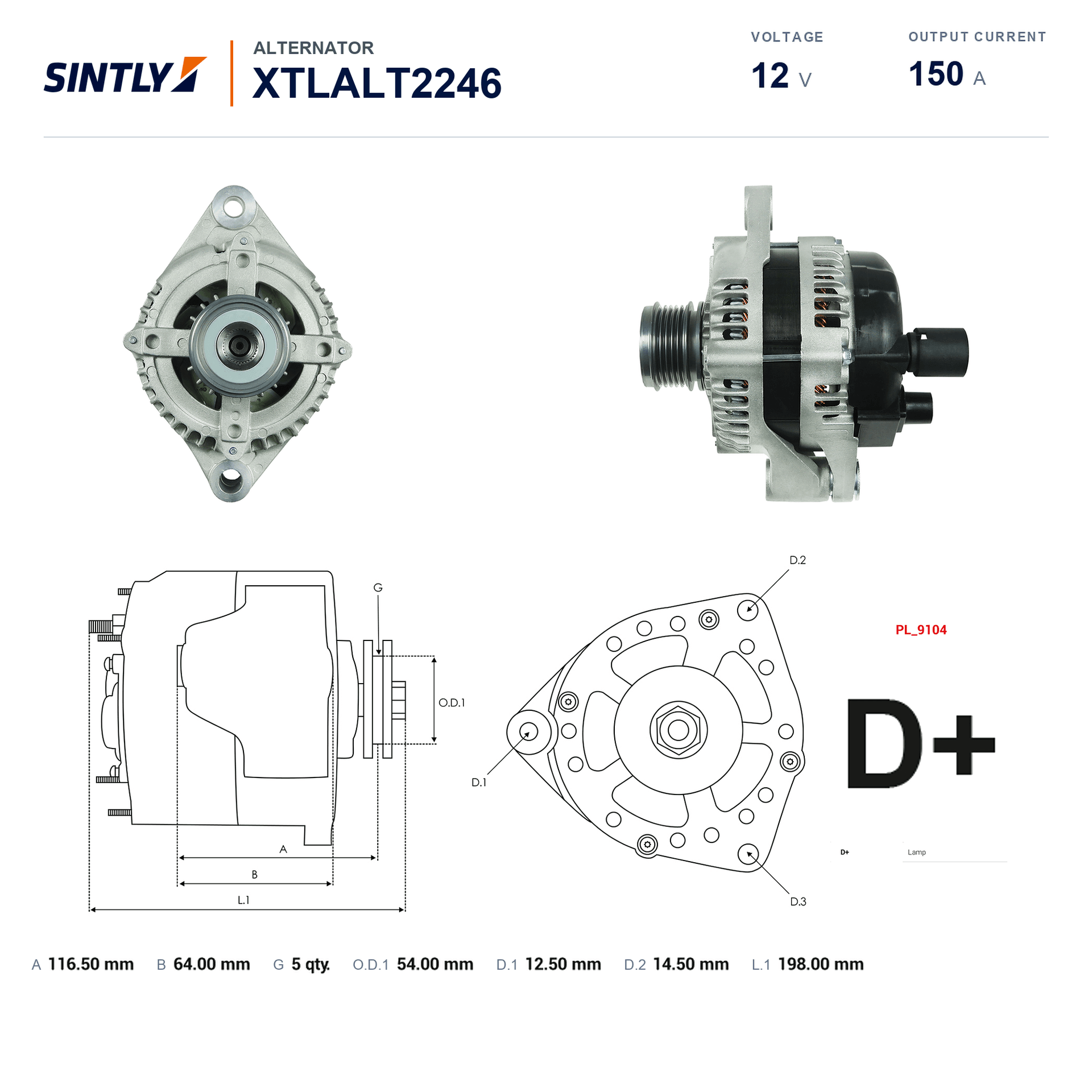 Alternator XTLALT2246