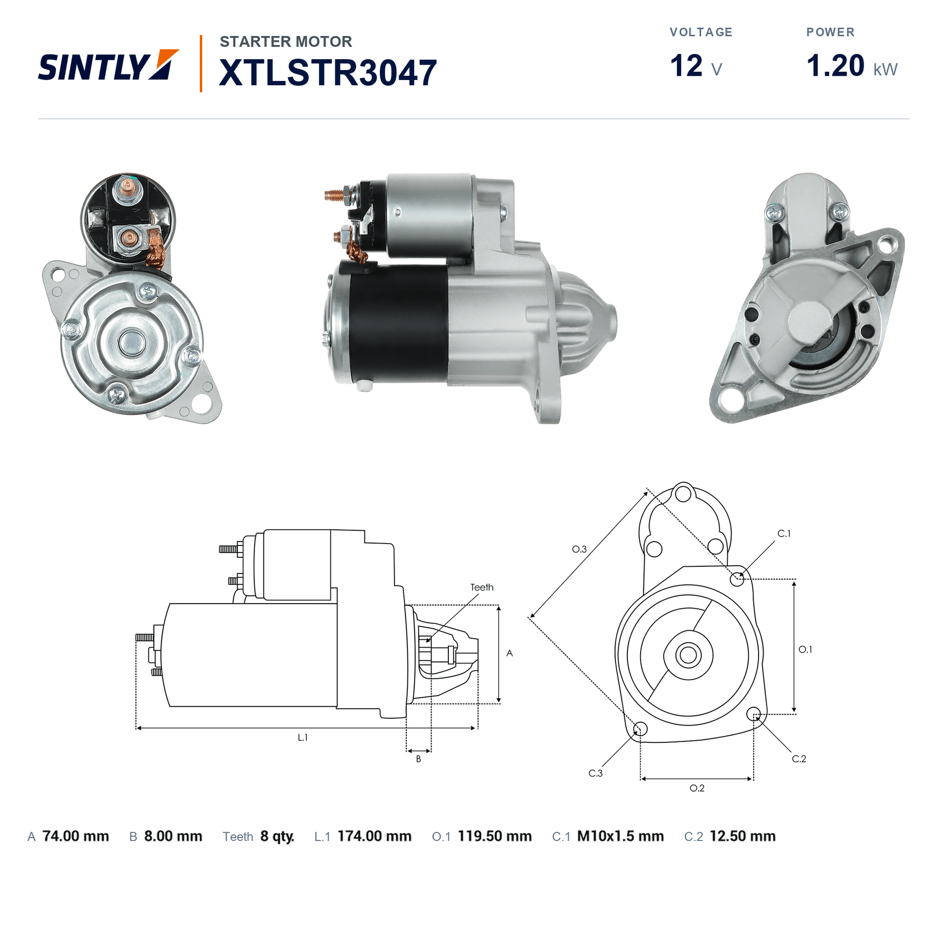 Starter XTLSTR3047