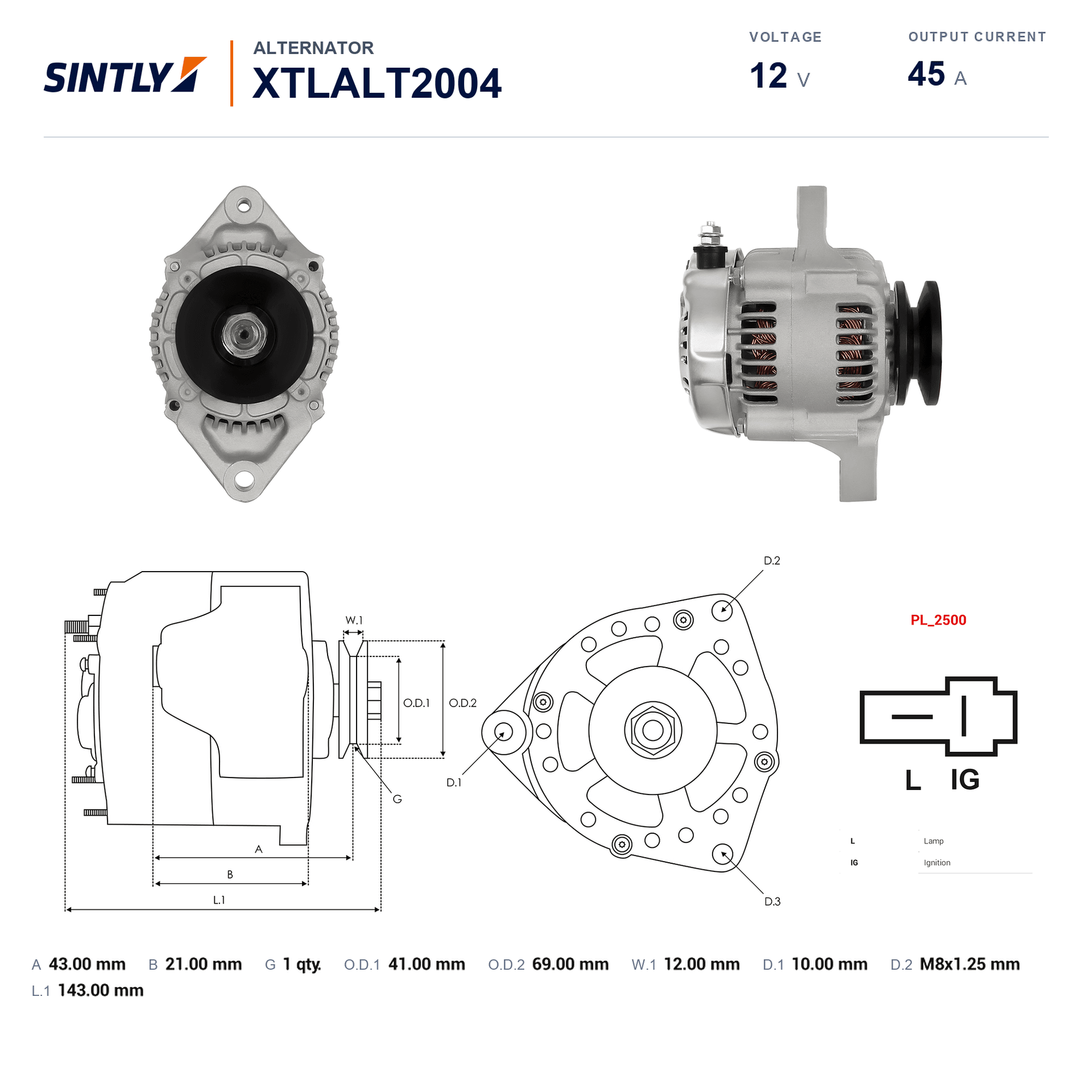 Alternator XTLALT2004
